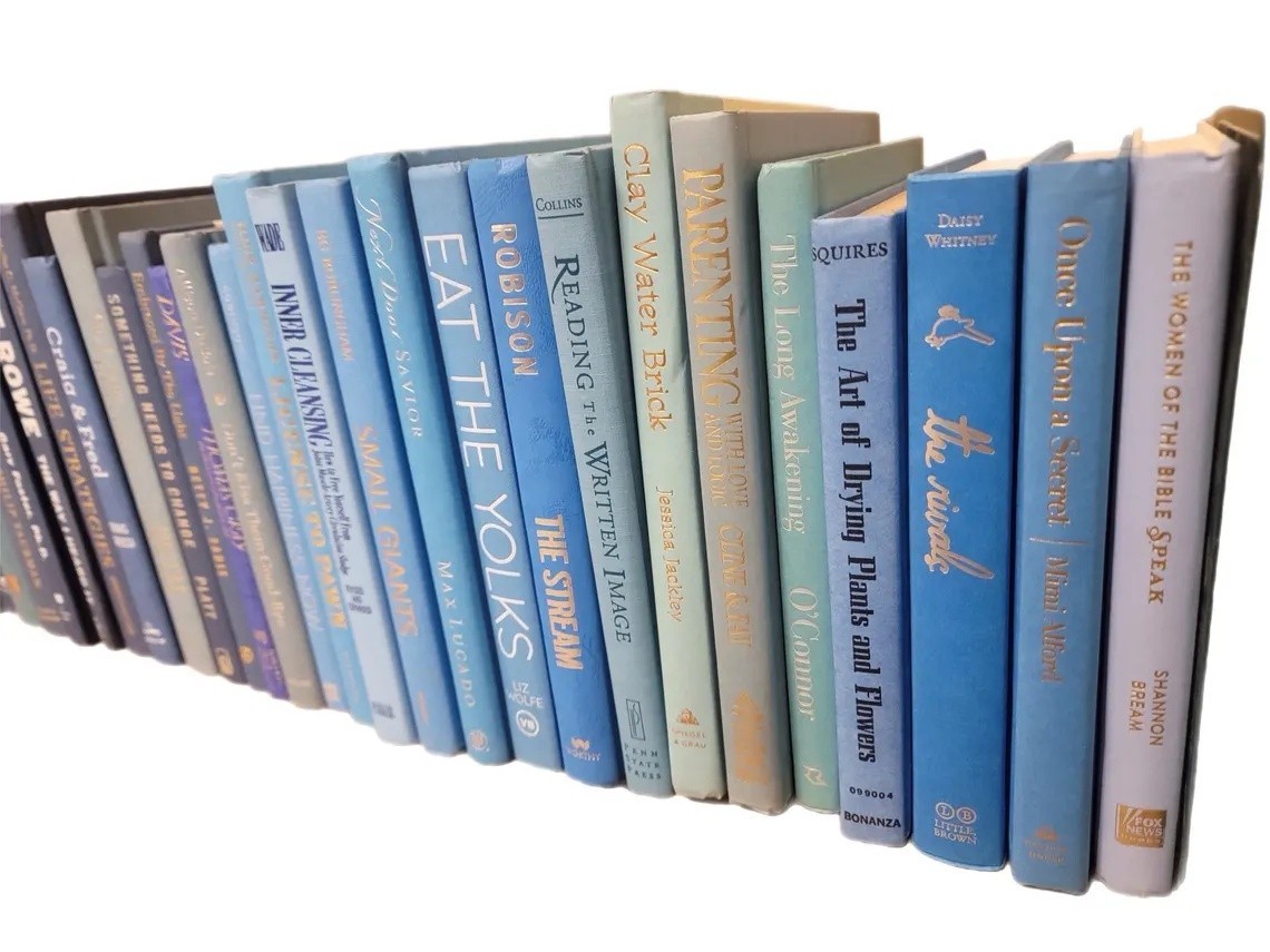 Books by the Foot by Color – Modern Decorative Hardcover Bundles for Shelf Style