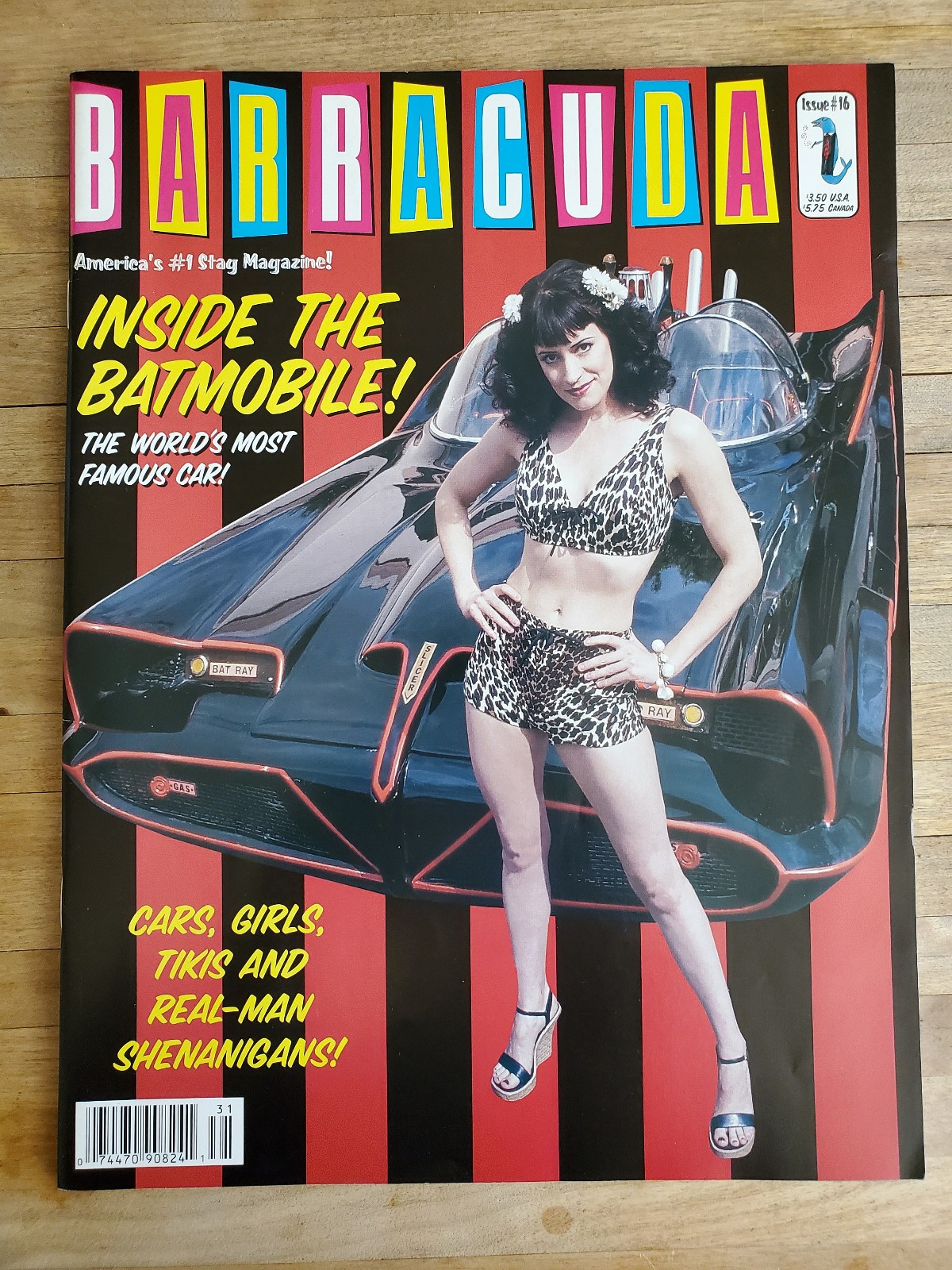 Barracuda Magazine #16 1966 Batmobile Paget Brewster George Barris Pinup Stag