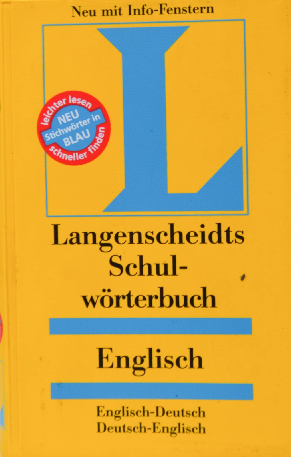 Langenscheidts Schulwörterbuch, Englisch – Unknown – Good – See condition n…