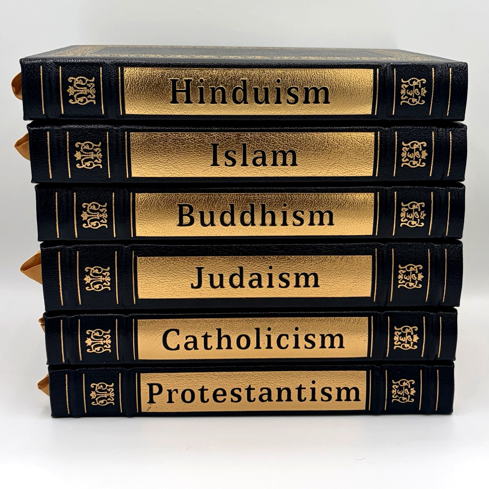 The WORLD&rsquo;S GREAT RELIGIONS 6 Volume Set by Easton Press Leather Like New Gilt