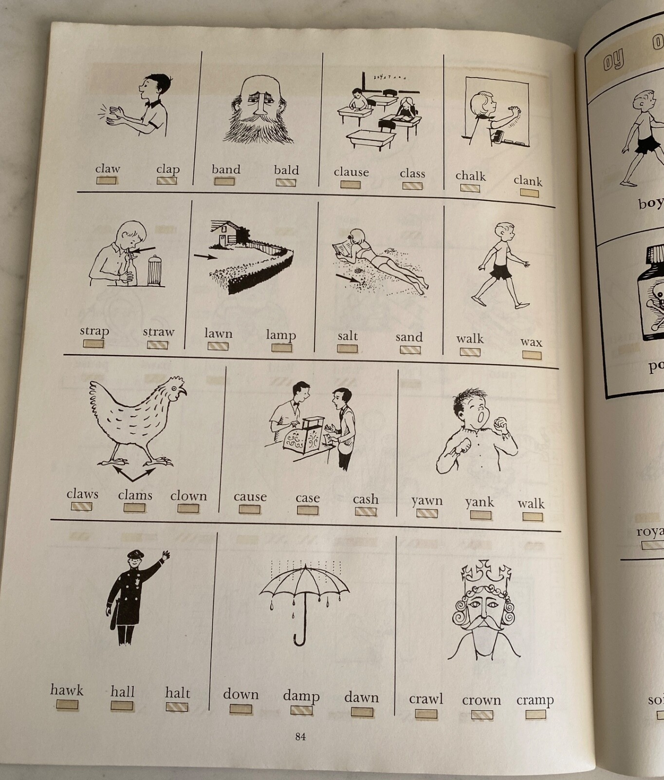 Vintage 1968 UNUSED Phonics with Write and See workbook by Margaret M Bishop