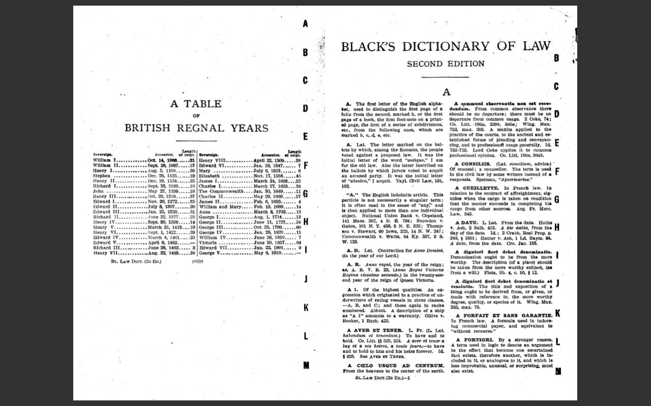 BLACK&rsquo;S LAW DICTIONARY, 1st Edition 1891 and 2nd Edition 1910 Law Book on CD-ROM
