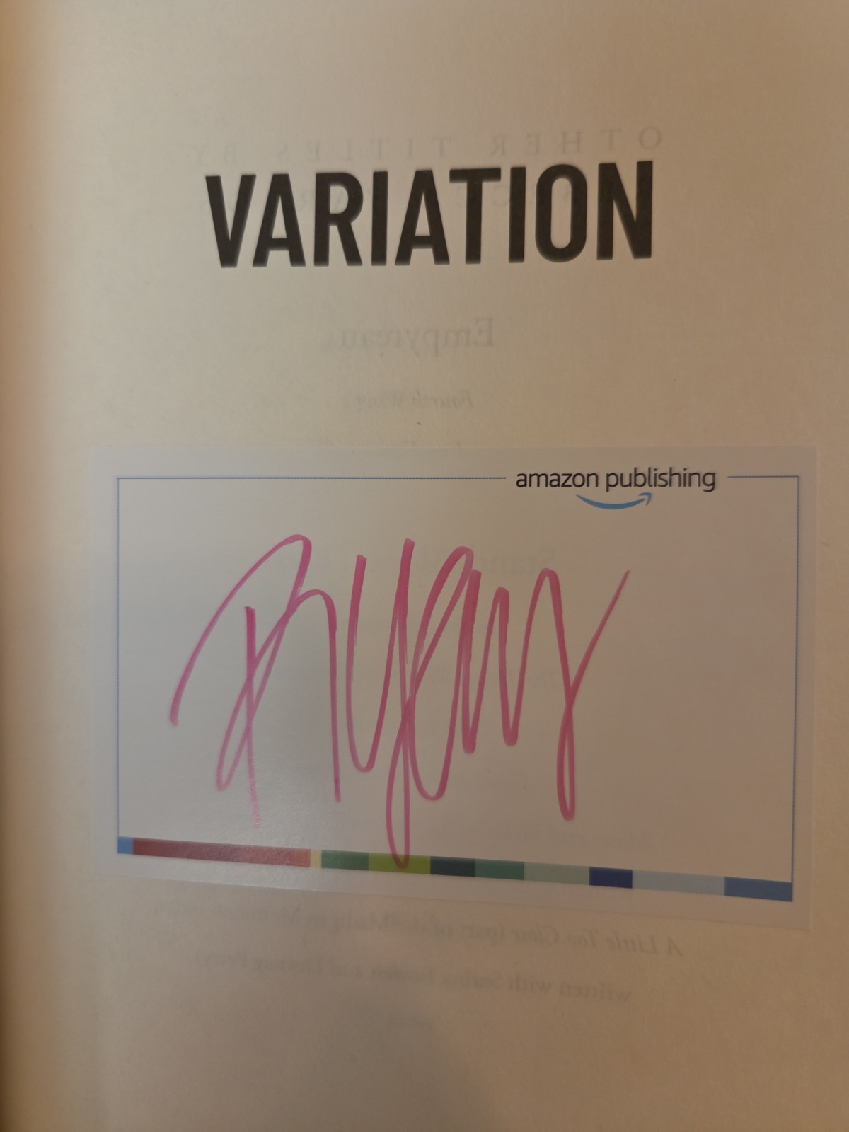 Variation SIGNED Book Rebecca Yarros First Edition [SHIPS NOW!] 🆕 ✅