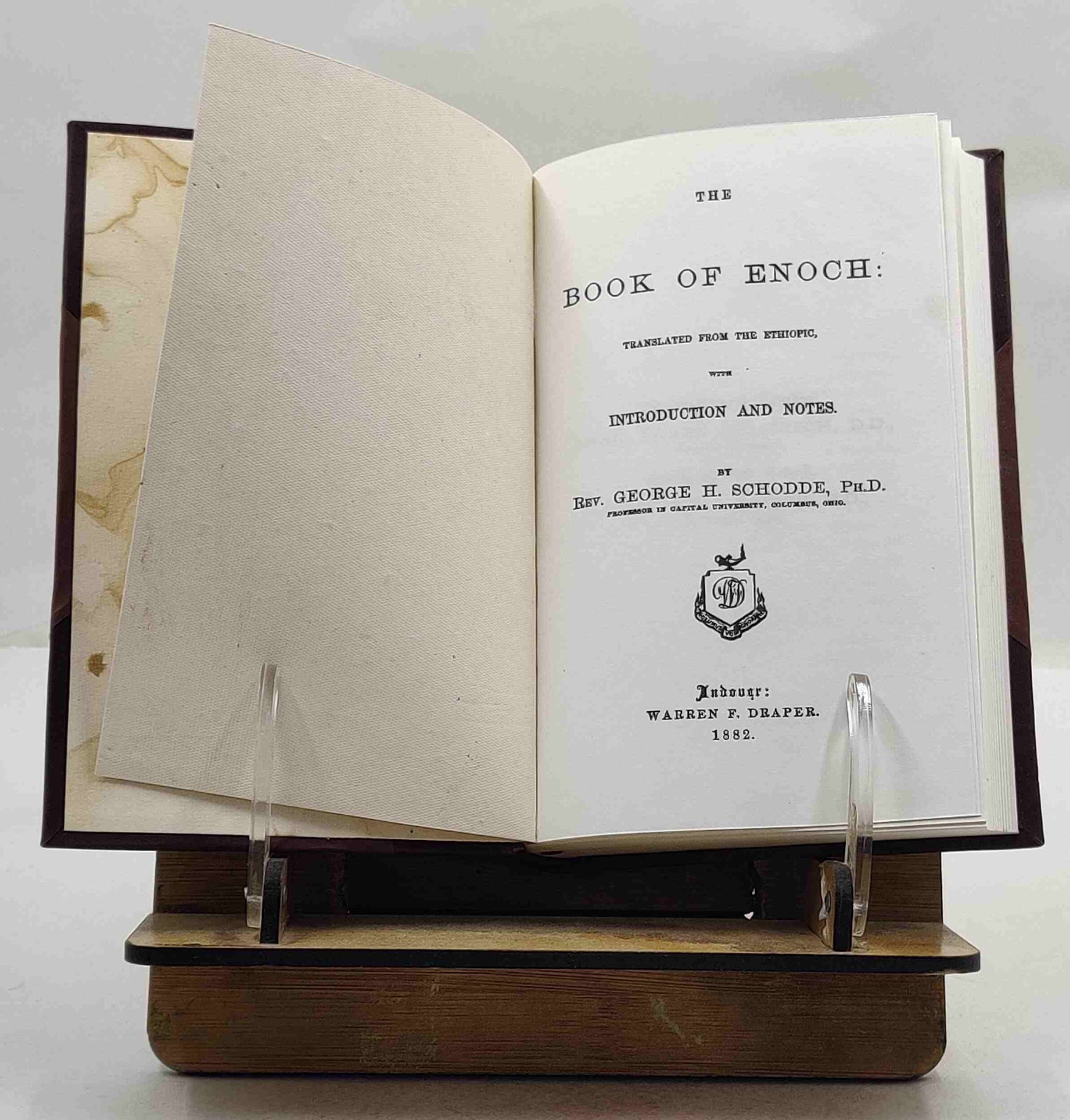 The Book of Enoch 1882 by George H. Schodde [Leather Crafted]