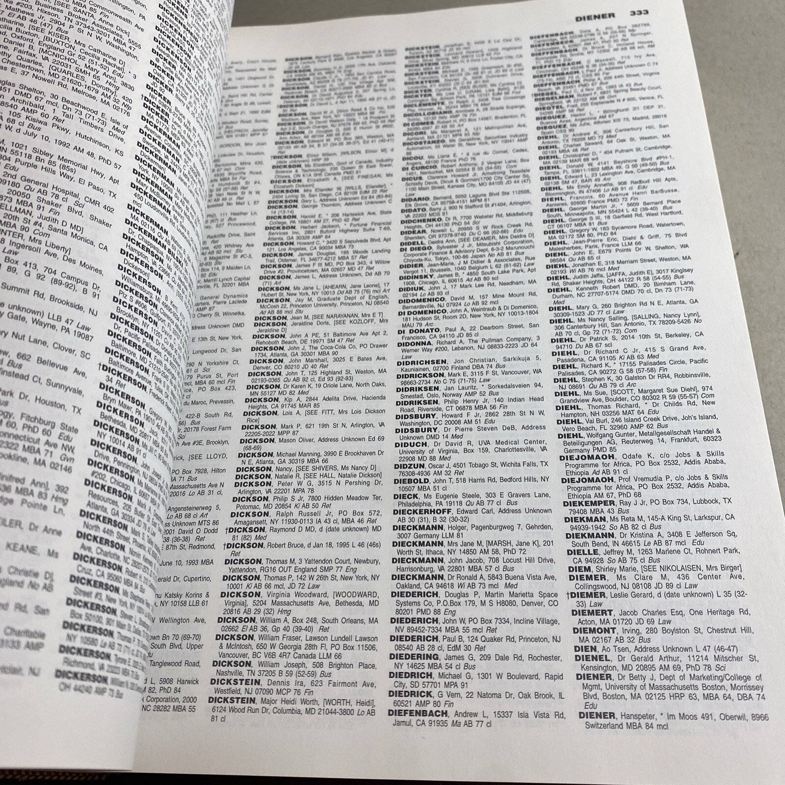 Harvard Alumni Directory 1995 Volume 1 w Barack Obama Listed / KRP