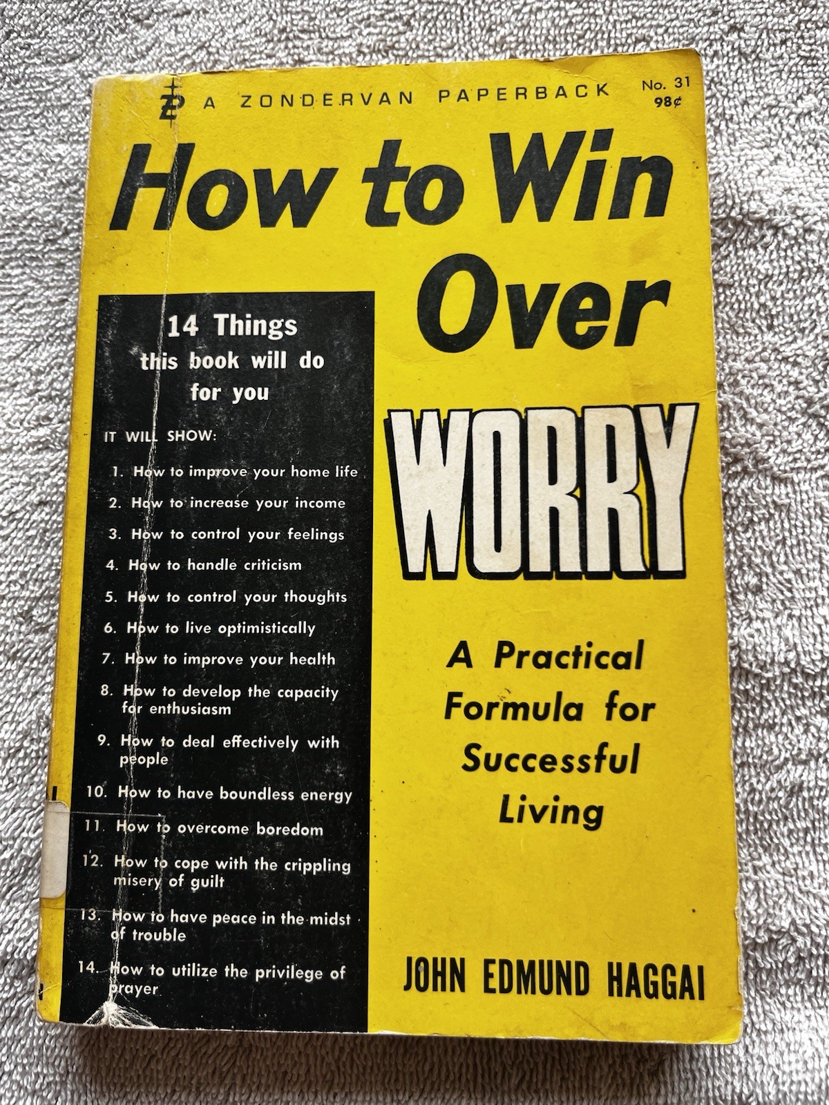 Vintage – 1966 – How To Win Over Worry – By Haggai – Good Condition