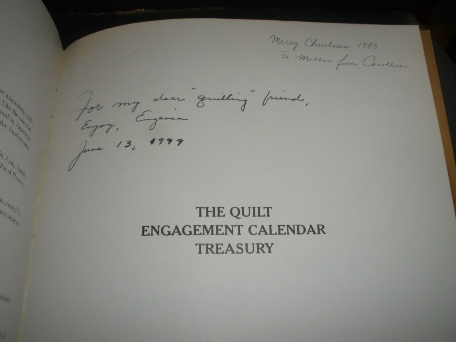 The Quilt Engagement Calendar Treasury Nelson & Houck Paperback Book 272 pages
