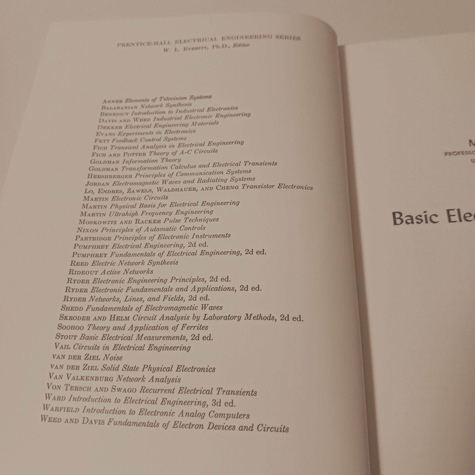 Basic Electrical Measurements 2nd Ed Hardcover Melville Stout Prentice Hall 1962