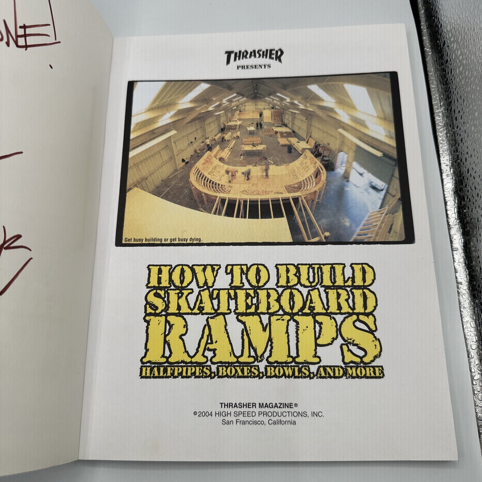 Thrasher How to Build Skateboard Ramps Signed by Tony Hawk