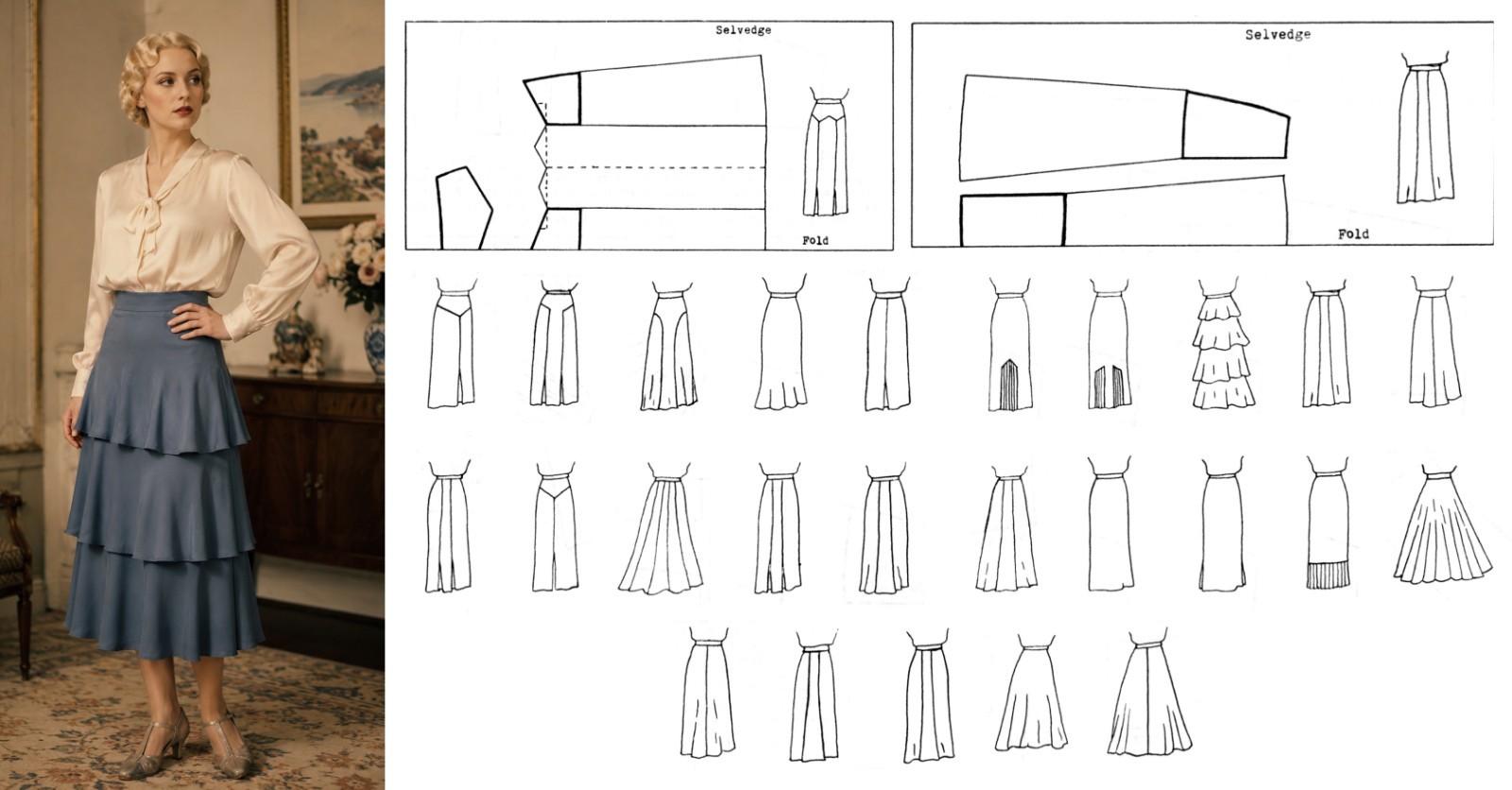 Systematic Dress Design Pattern Drafting Sewing Vintage 1930s Fashions | Jane