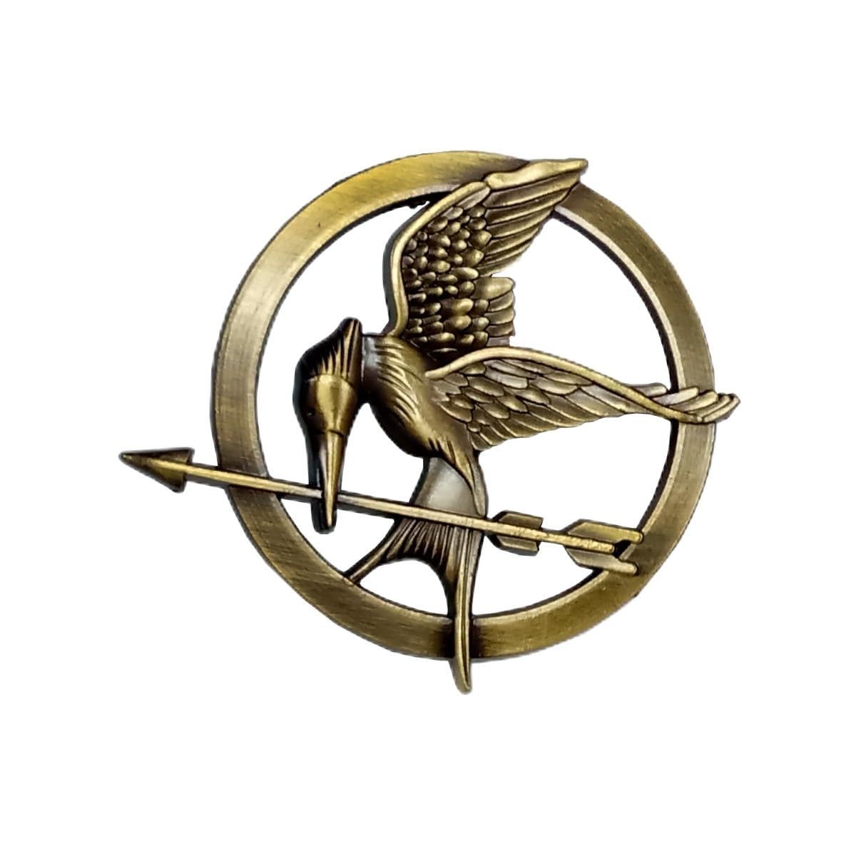The Hunger Games Mockingjay Prop Pin Brooch Badge 1.5&Prime; in Small, Bronze