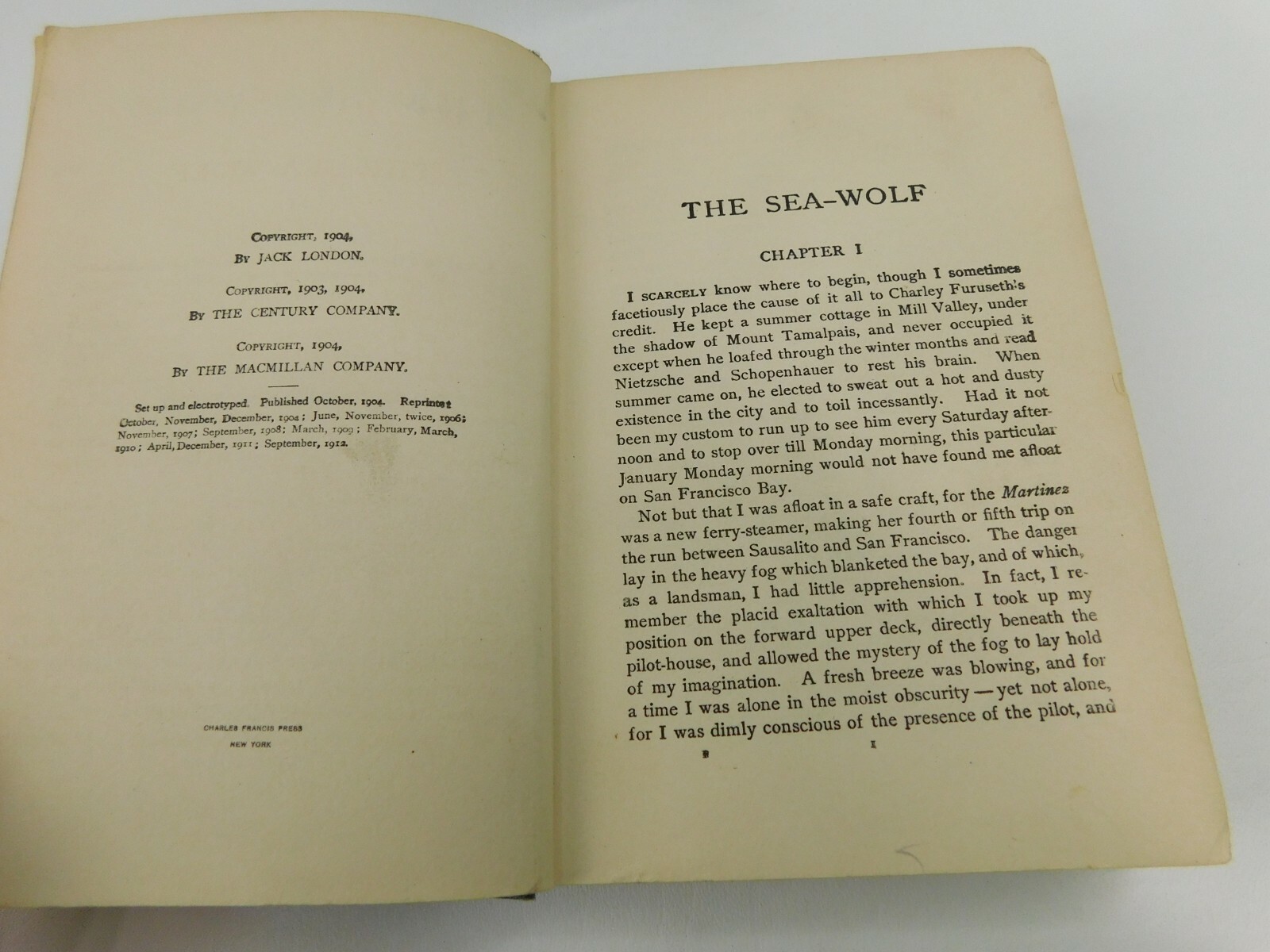 The Sea-Wolf 1912 Love Of Life 1919 JACK LONDON Authorized Edition 2 Set Books