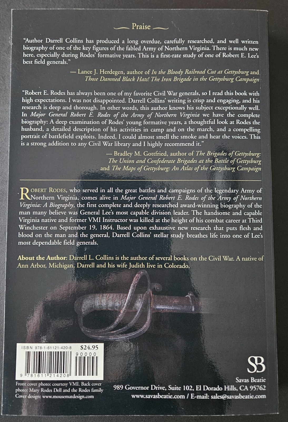 Major General Robert E. Rodes – Darrell L. Collins – 2008, Paperback