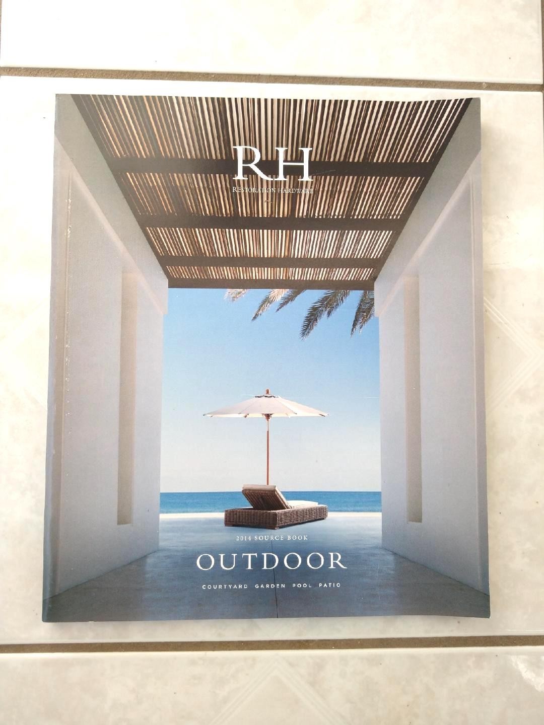 RESTORATION HARDWARE RH OUTDOOR 2014 Source book magazine catalog