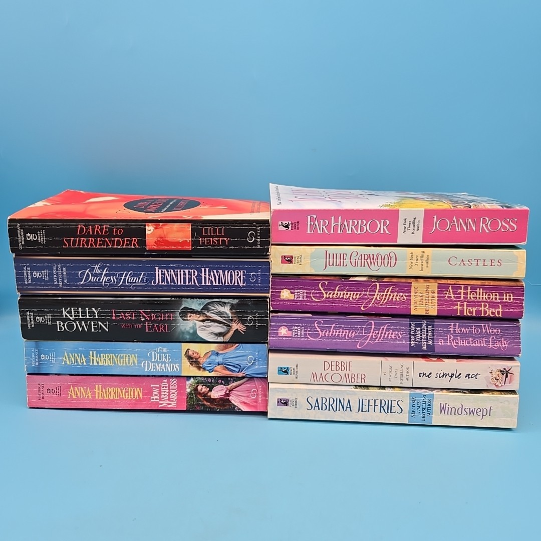 Lot of 11 Romance Paperback Books 2010s Pocket Grand Central Harrington Jeffries