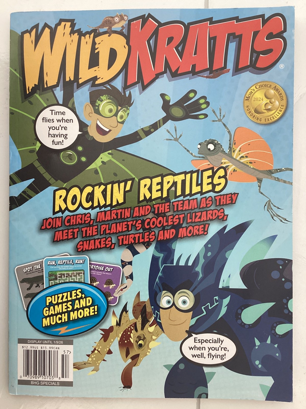 Wild Kratts Magazine Dec 2025 Rockin’ Reptiles magazine activity book