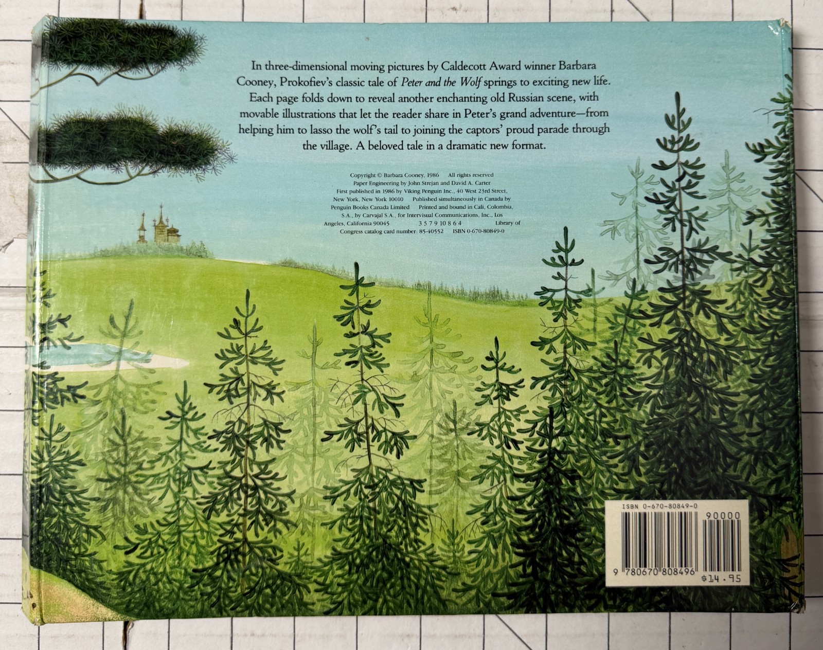 Peter and the Wolf Sergei Prokofiev Barbara Cooney Pop-Up Book 1986, Hardcover