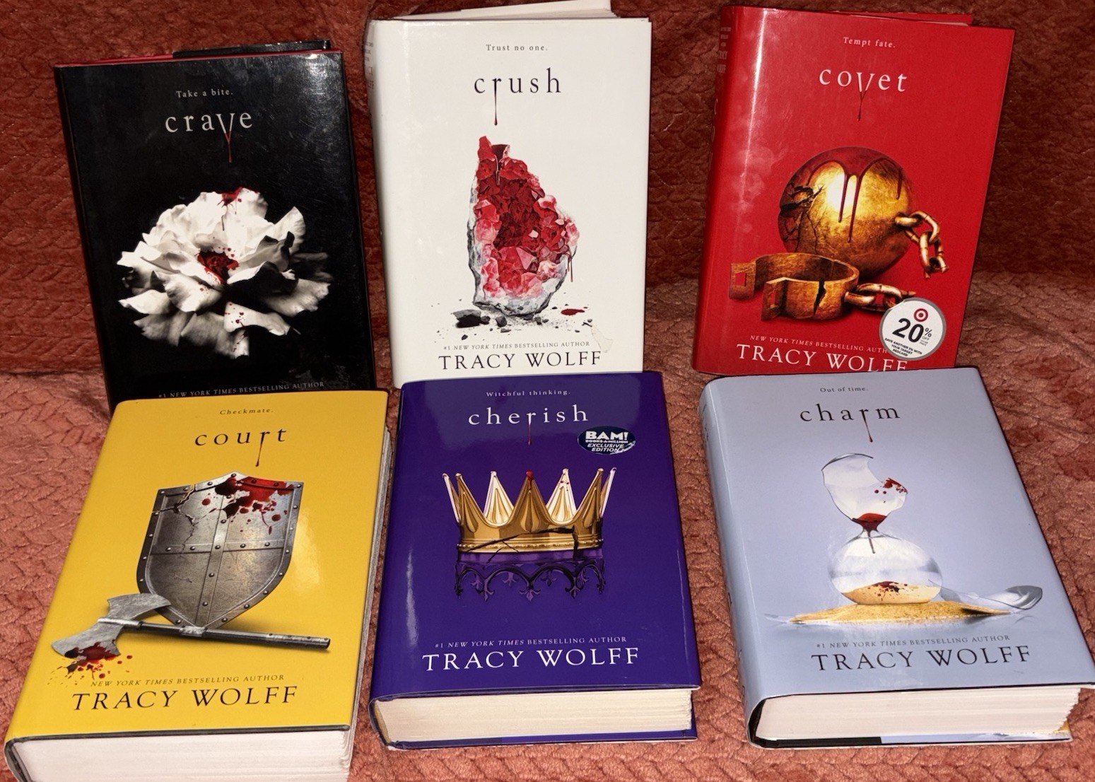 Tracy Wolff Crave Series Books 1-6 HC DJ Hard Cover Crush Covet Court Charm