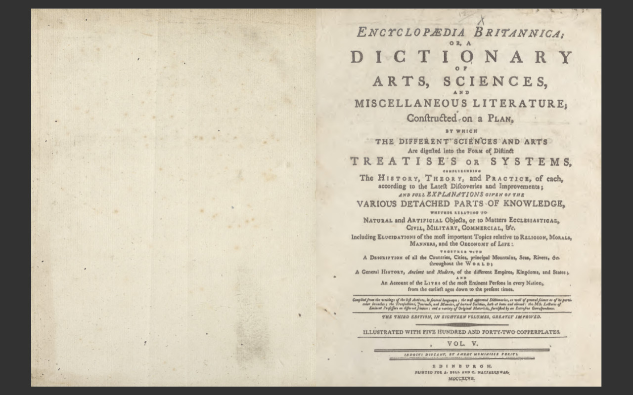 ENCYCLOPEDIA BRITANNICA, 1797 3rd Edition, all 18 Volumes, PDF E-book on DVD