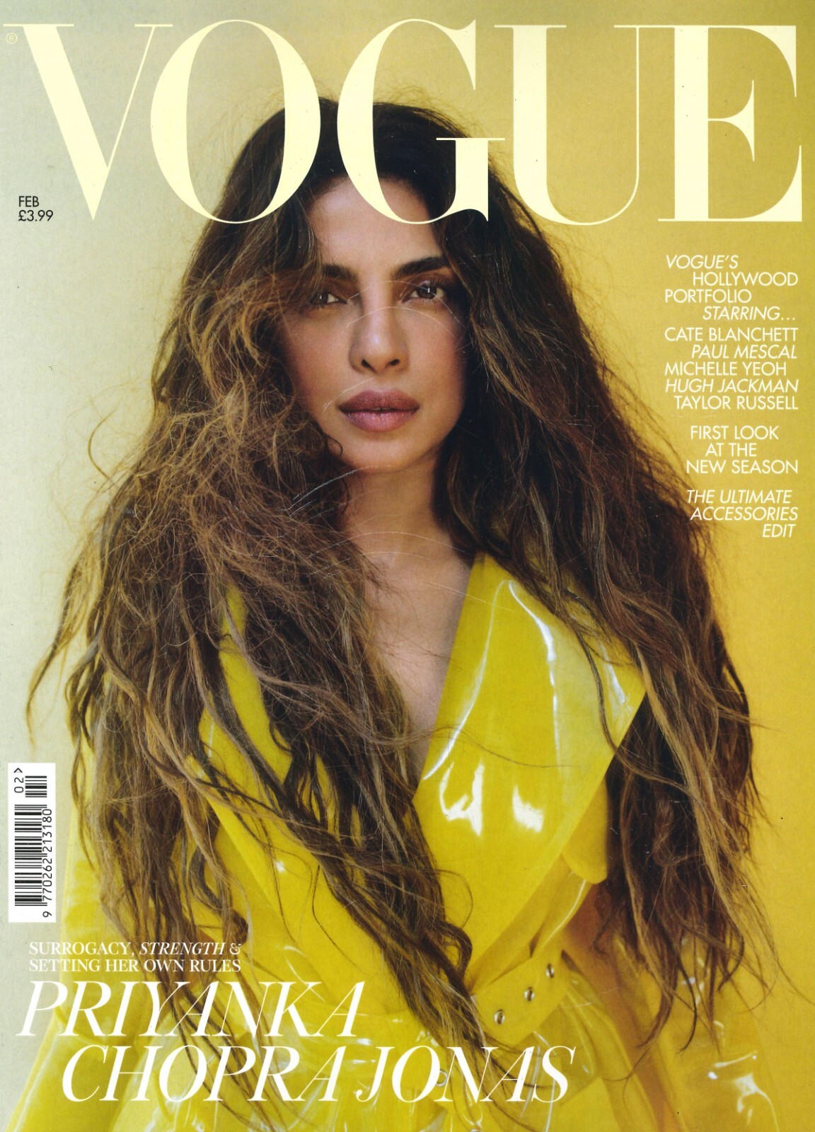 UK Vogue Magazine Priyanka Chopra Jonas, Sophia Brown Caroline Polachek Feb 2023