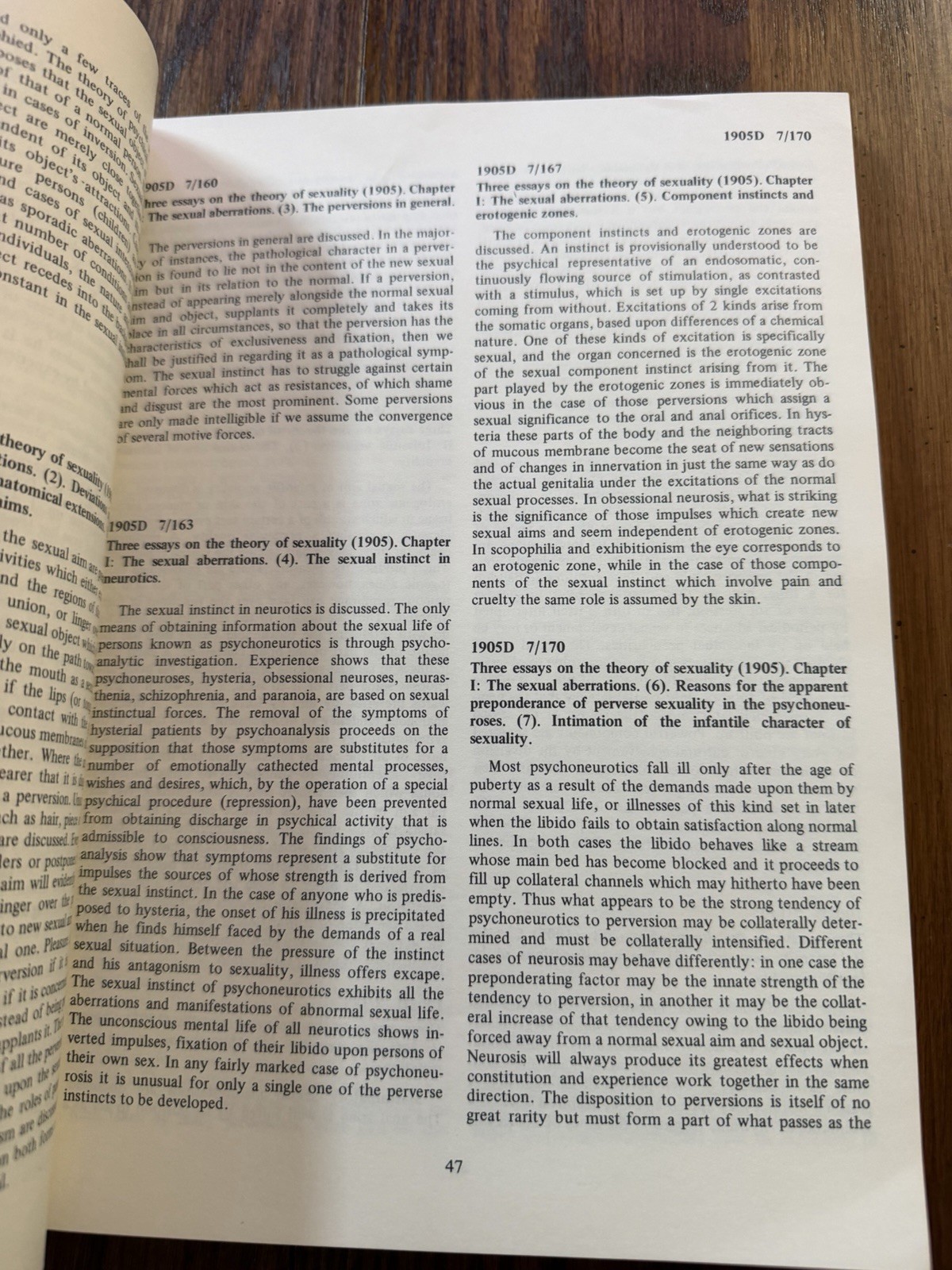 1972 Abstracts of the Standard Edition of Freud U.S. Nat Inst of Mental Health