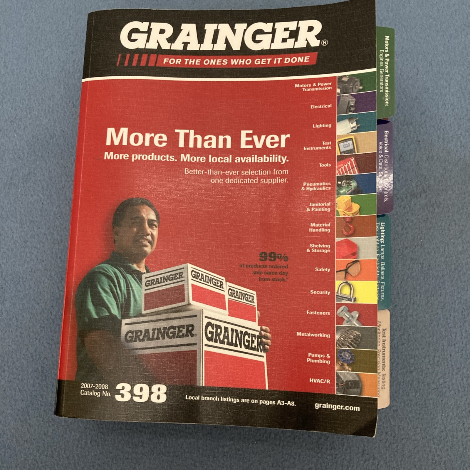 Grainger Catalog No. 398 from 2007 – 2008 (3250 pages) – Gently Used
