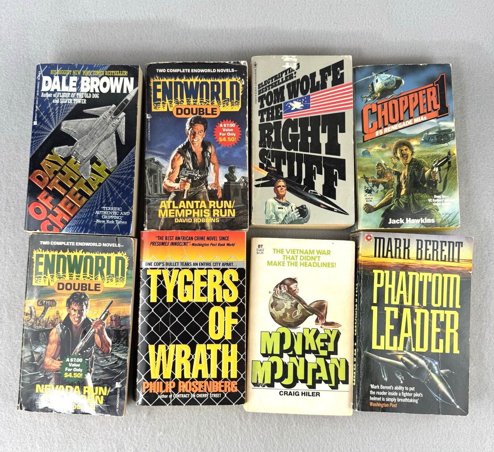 Lot of 8 Vtg Military War Paperback Books World War II, Space Race CIA Cold War