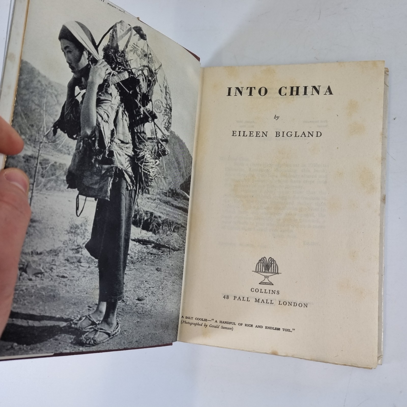 Into China By Eileen Bigland 1941 Collins 2nd Impression Dust Jacket