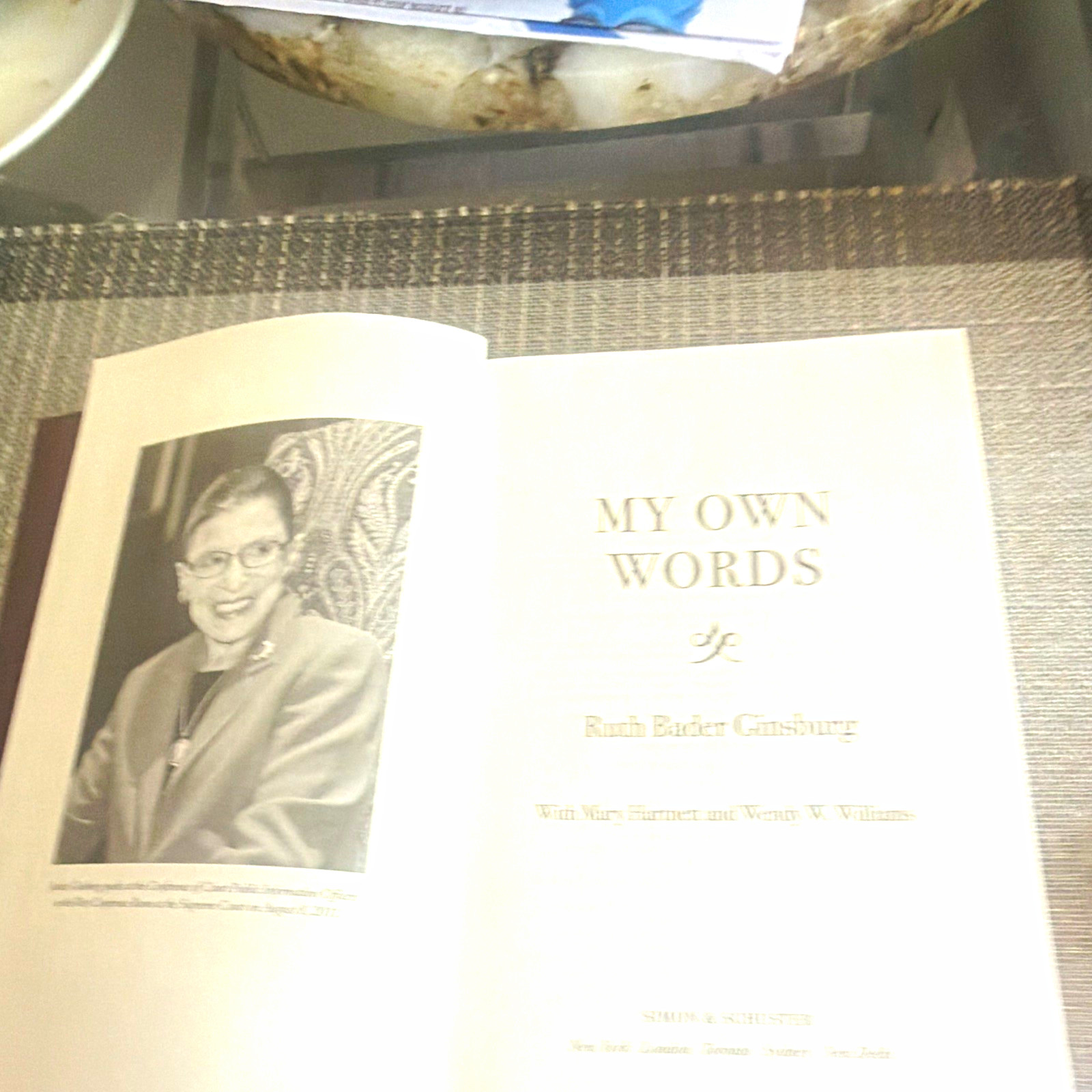 Ruth Bader Ginsburg My Own Words Hardcover Simon & Schuster Biography