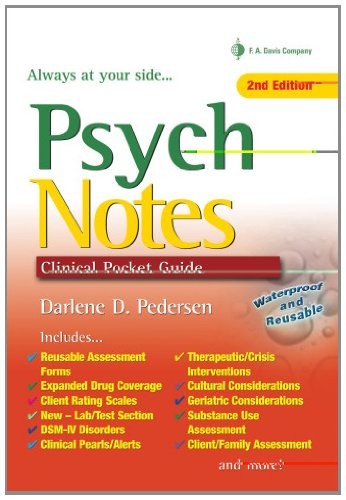 PSYCHNOTES: CLINICAL POCKET GUIDE, 2ND EDITION By Darlene D. Pedersen BRAND NEW