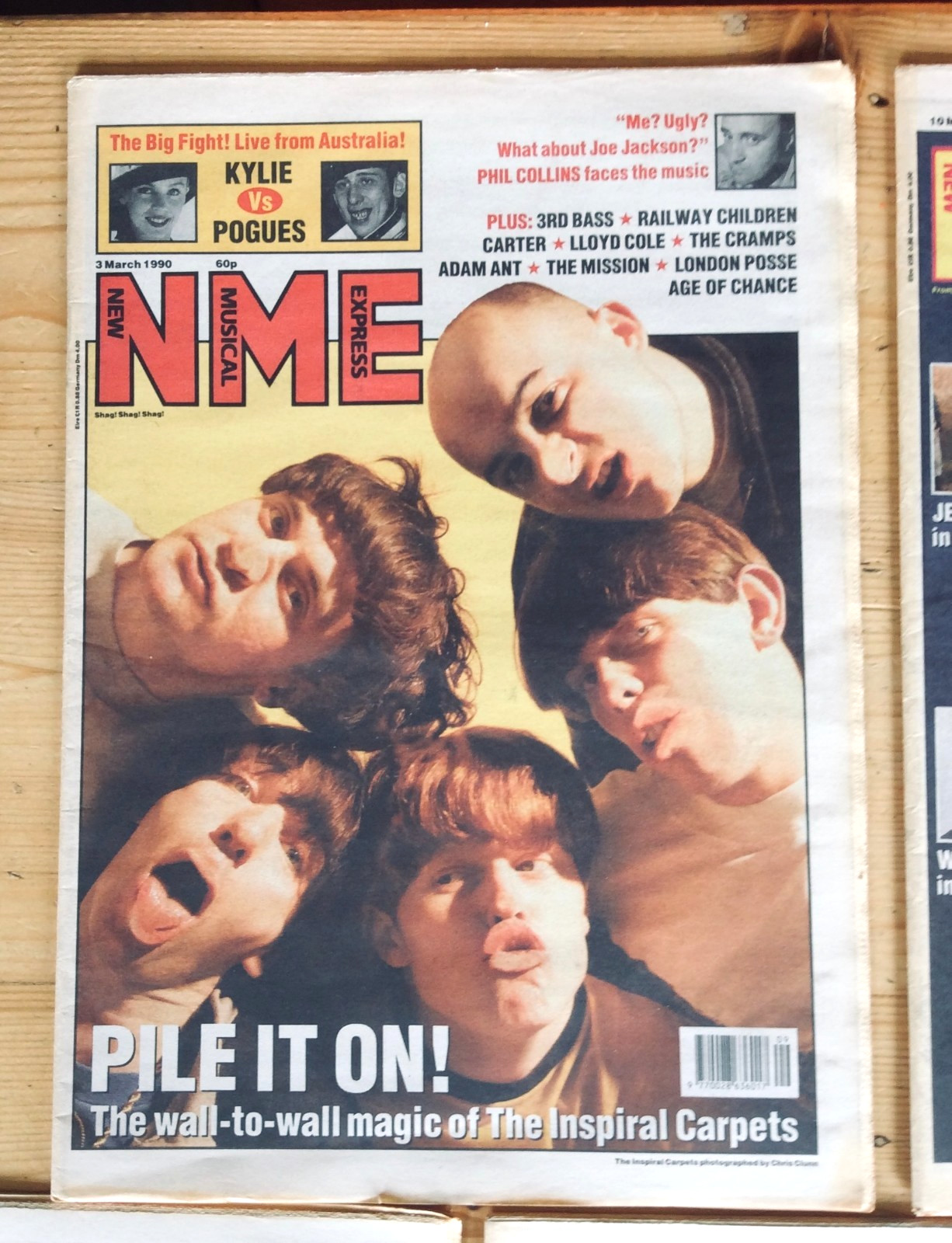 NME. New Musical Express Magazines. March 1990. Five issues. No Posters.