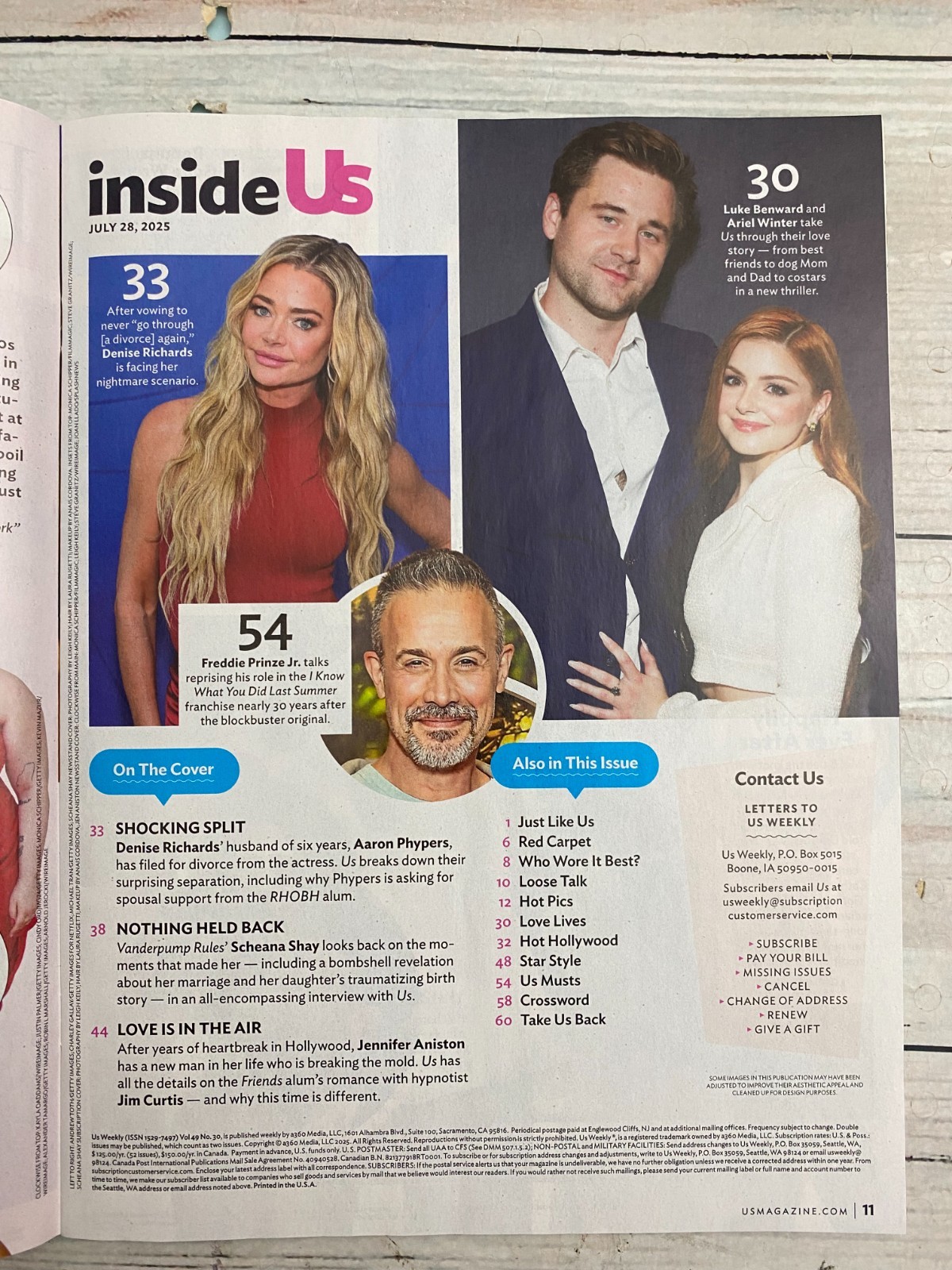 US Weekly Issue 30 July 28, 2025 – Jennifer Aniston Scheana Shay Denise Richards