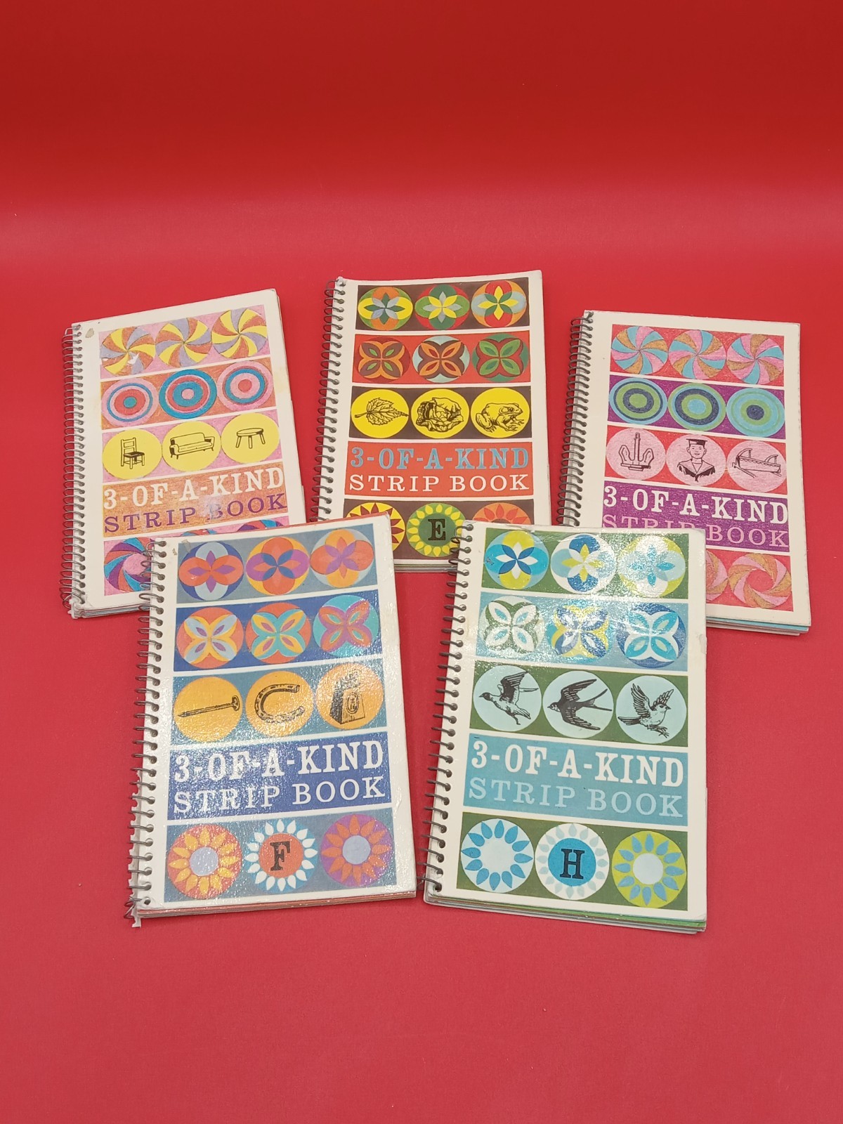 1965 3-of-a-kind match up strip books set of 5