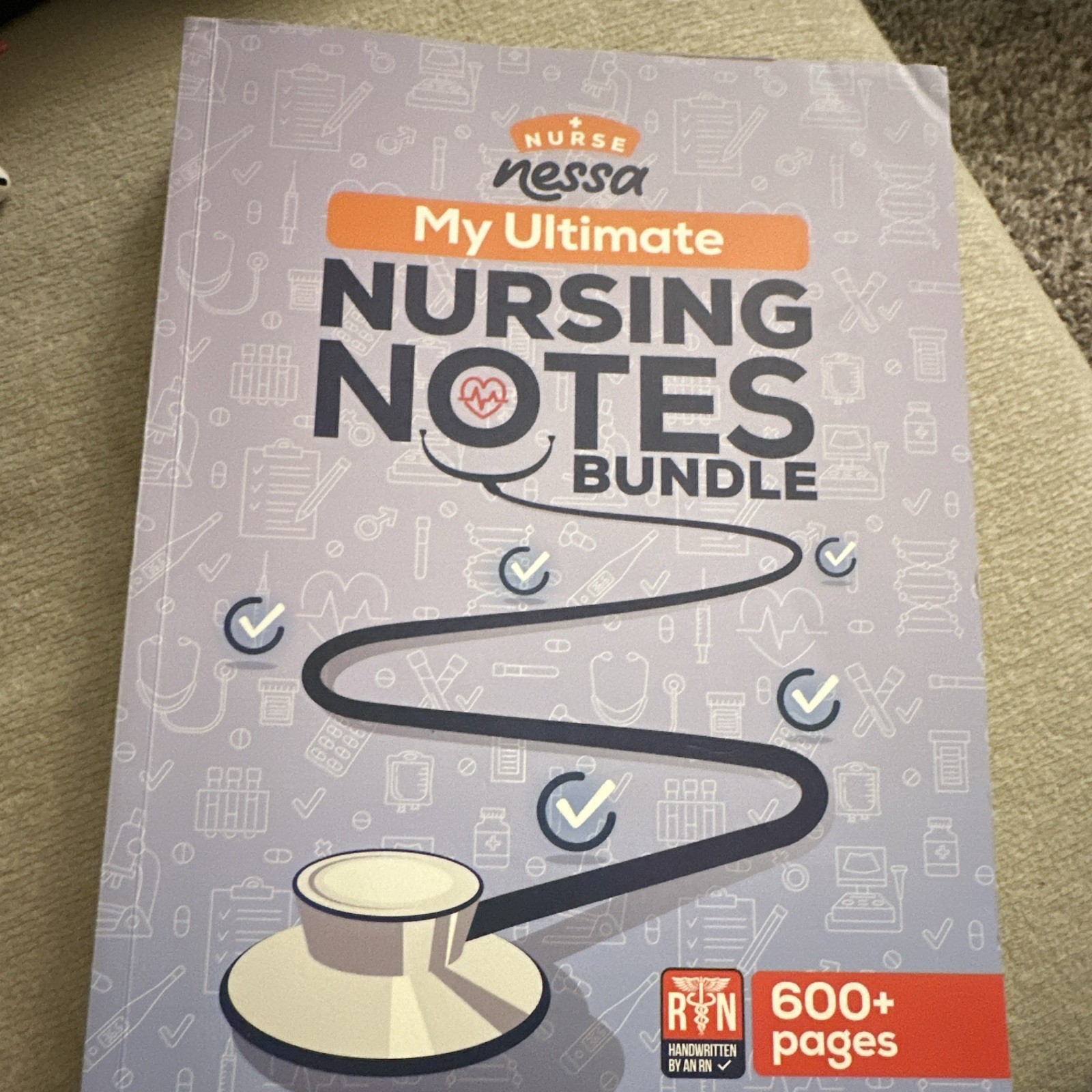 Nurse Nessa My Ultimate Nursing Notes Bundle Study Guide Book 600+ Pages
