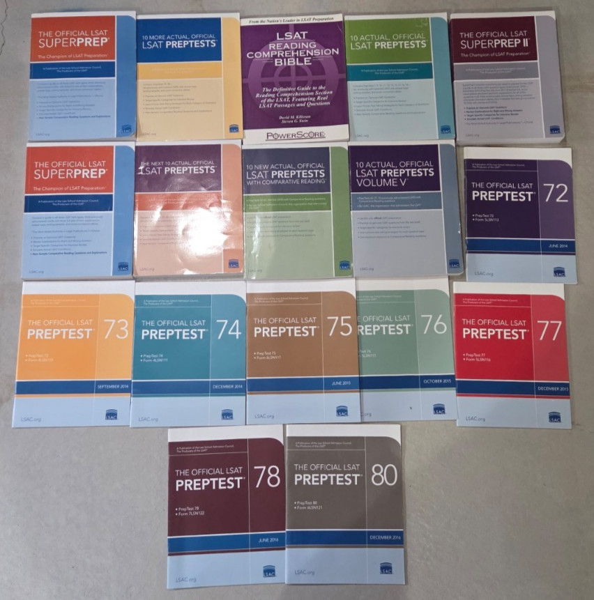 Lot of 17 LSAT Prept Tests and Materials
