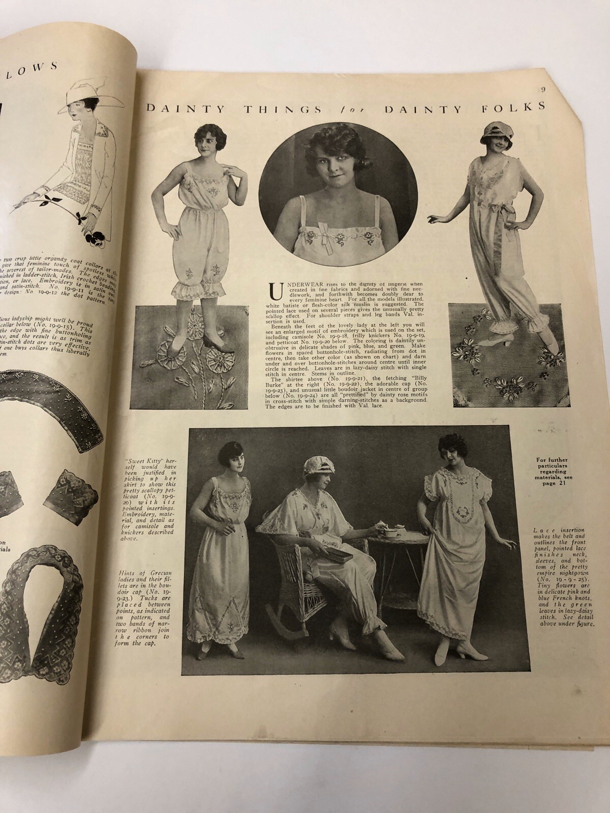 Modern Priscilla Magazine Needlework Women&rsquo;s Fashions Vintage Ads Sept. 1919