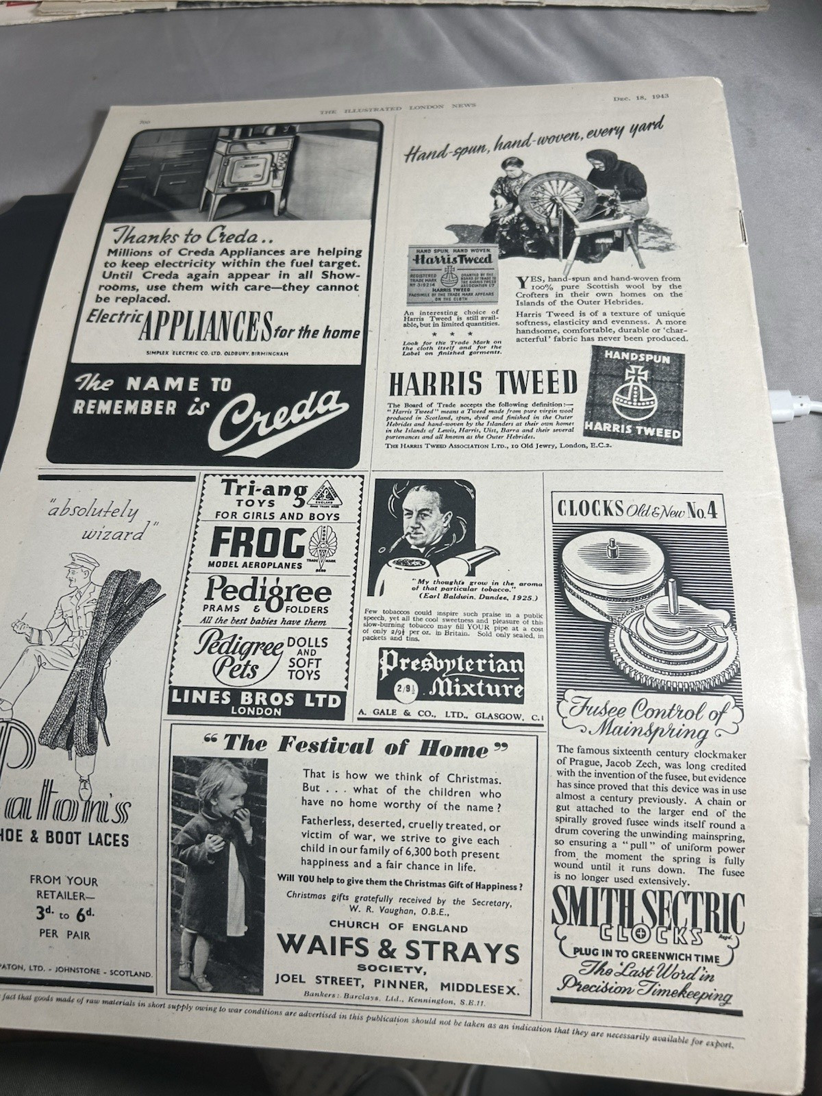 THE ILLUSTRATED LONDON NEWS all 4 are from December 1943 LOTS of Pic & News WW2