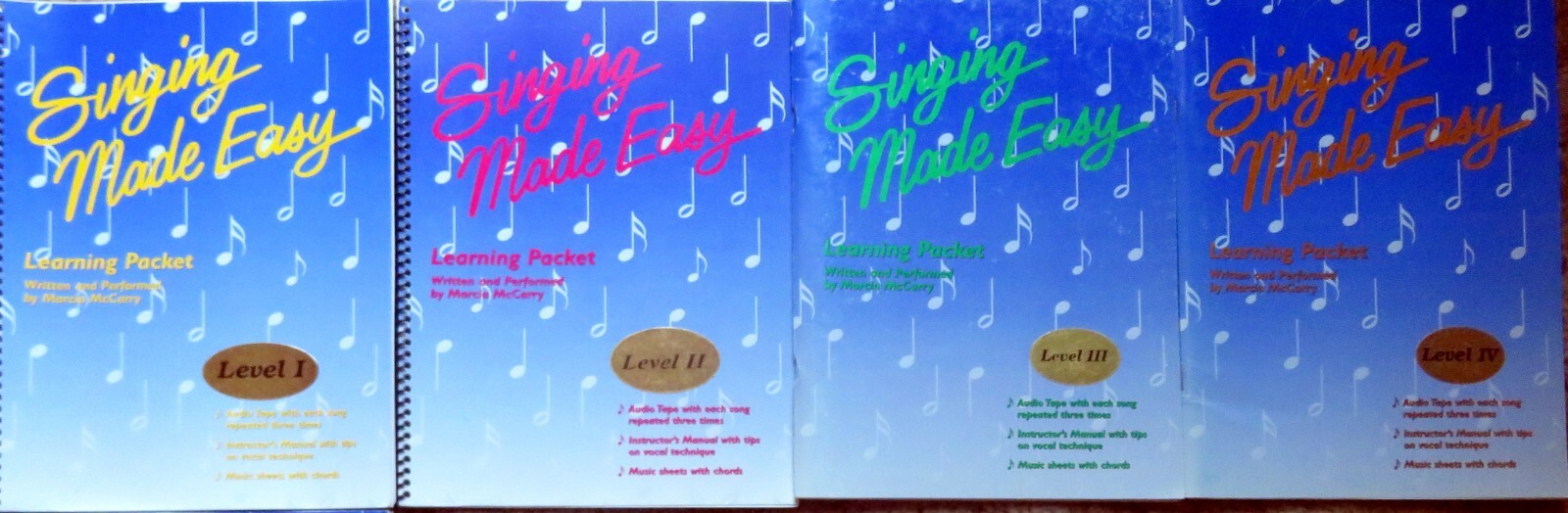 SINGING MADE EASY – Level 1-5 Workbooks, Level 1-4 CDs