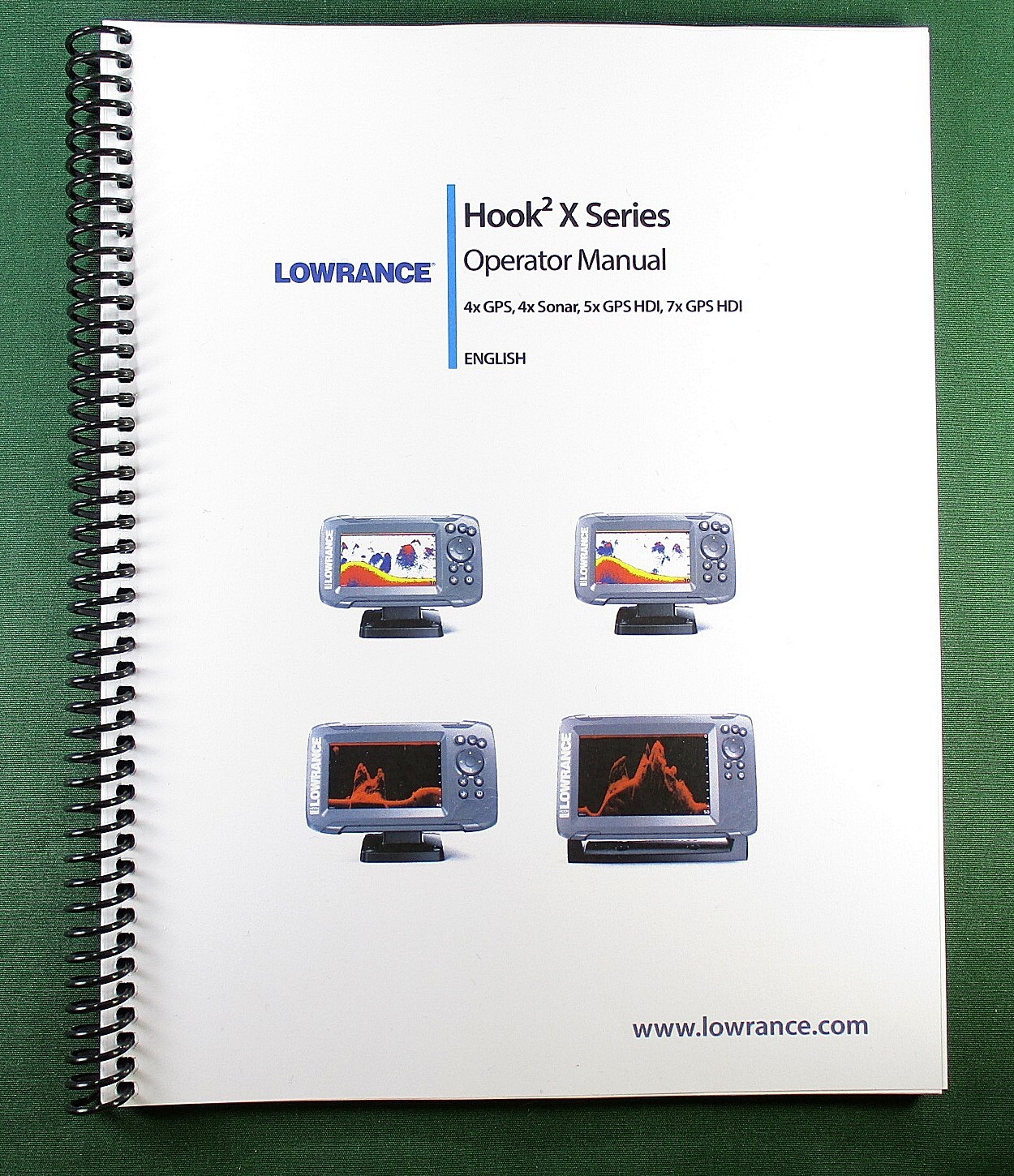 Lowrance Hook 2X Series Manual: Full Color 34 Pages & Protective Covers