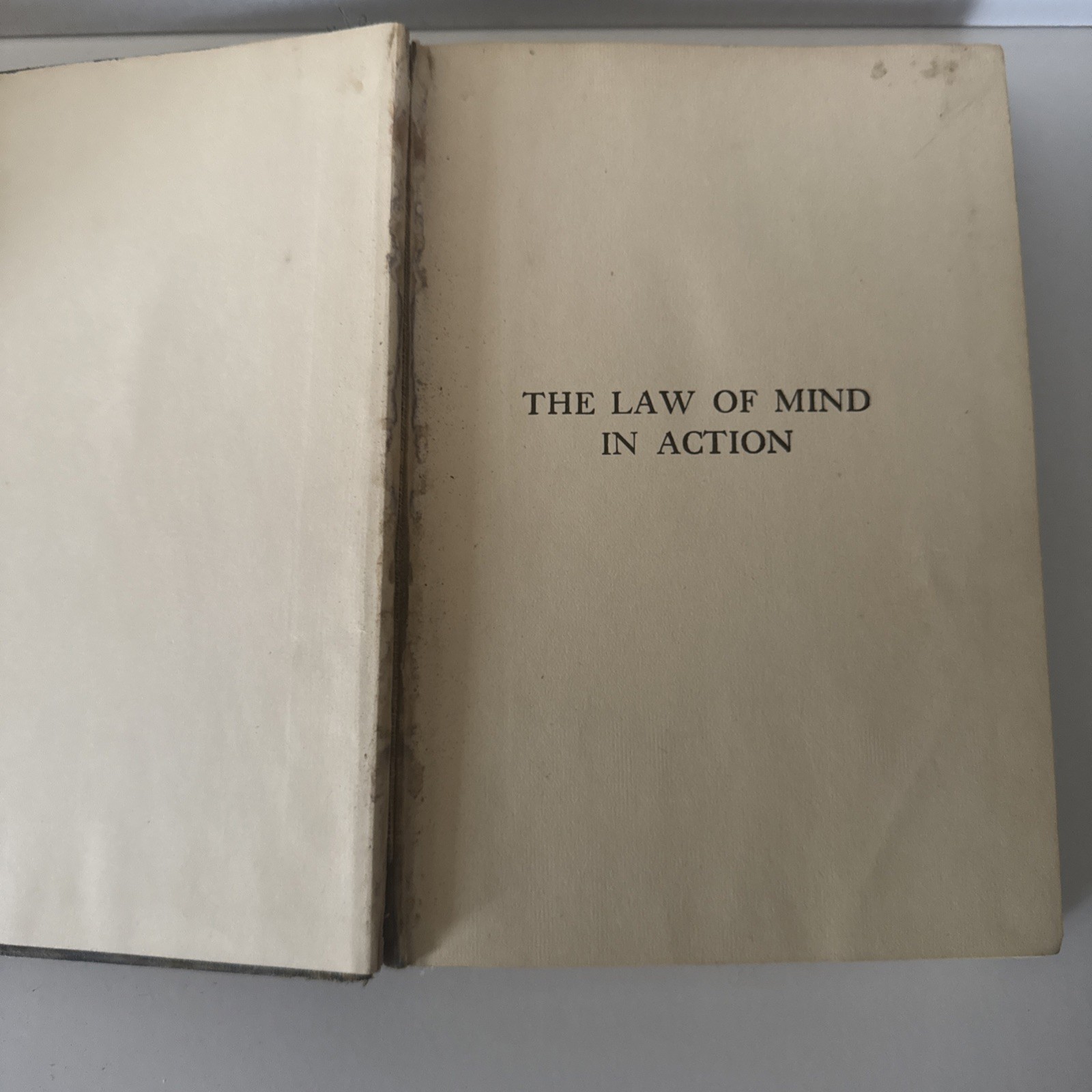 Fenwicke L. Holmes The Law of Mind in Action 1919 Hardcover 1st McBride