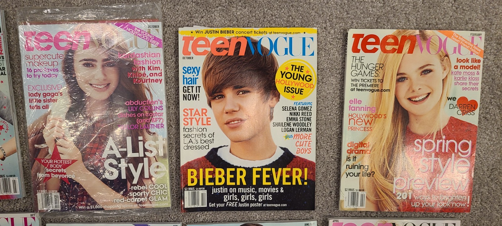 Teen Vogue Fashion Model Y2K Music Runway Magazine Lot Girls catalog Ad 2012