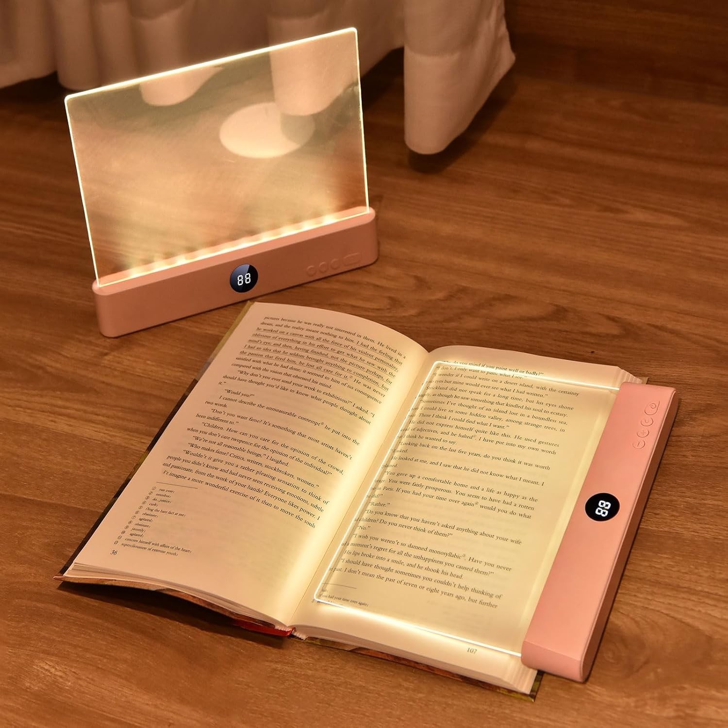 LED Book Light and Night Light 2 in 1, 3 Color Temperatures & Stepless Dimmin…