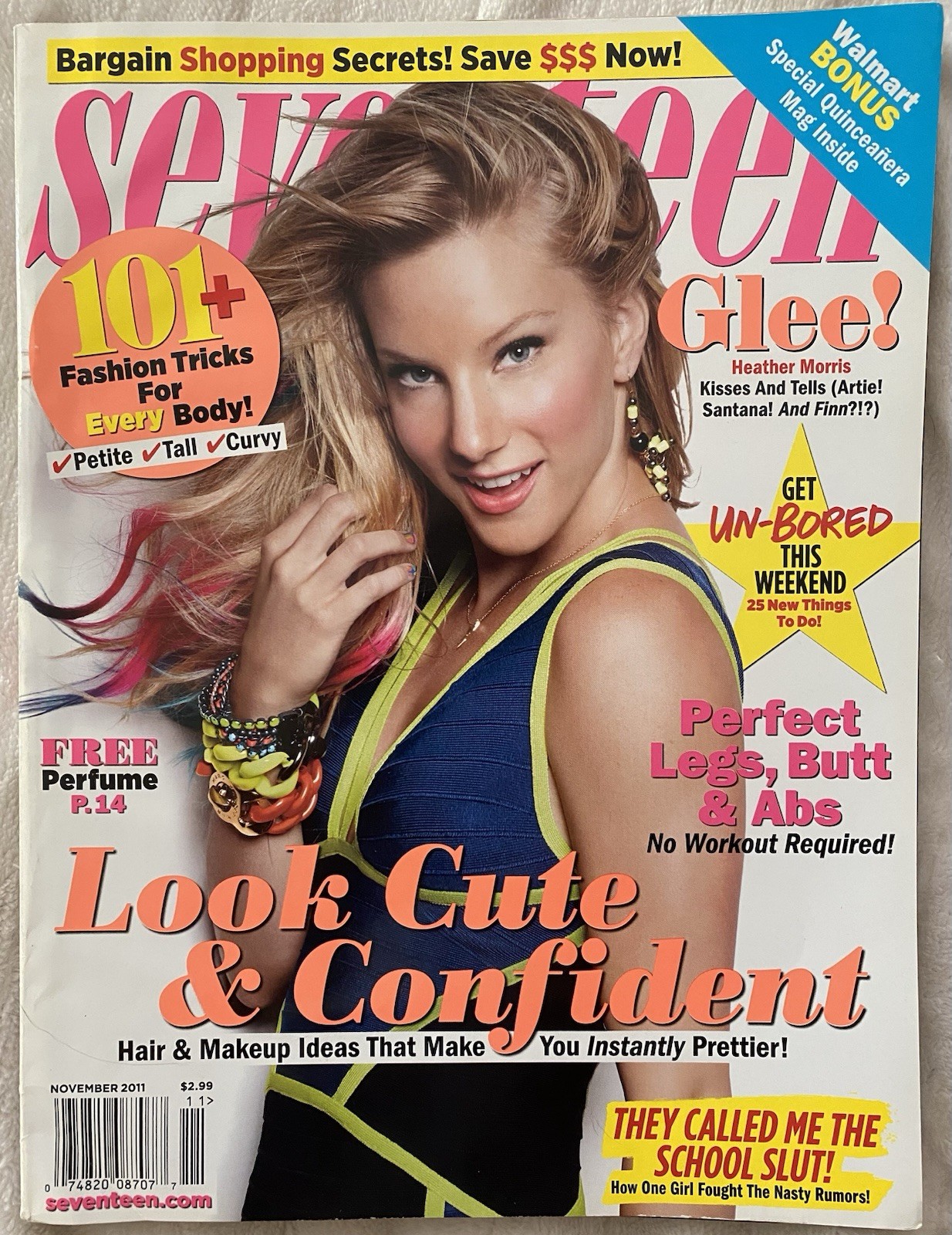 Seventeen Magazine 2011 November Quinceañera Glee Heather Morris 2010s Style