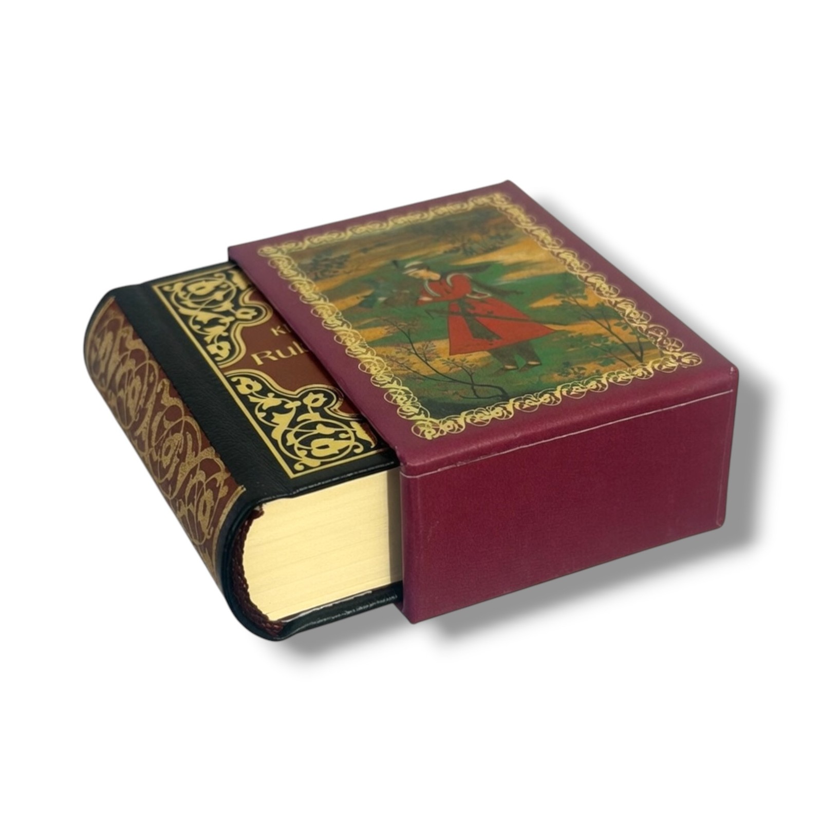 Rubaiyyat Omar Khayyam Leather Minibook English German Bilingual Poetry 480pages