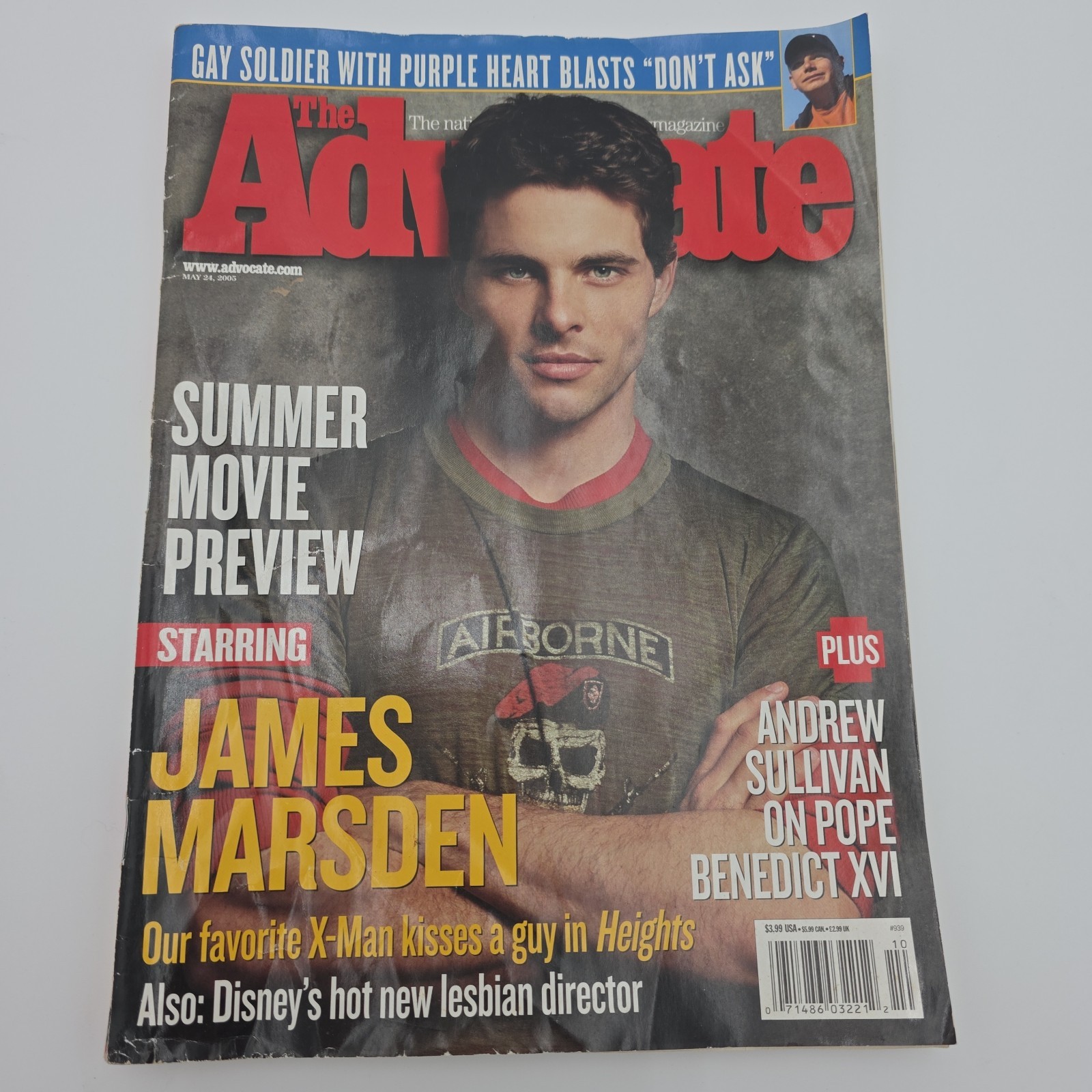 The Advocate Magazine – James Marsden X-Man – May 2005 – LGBT