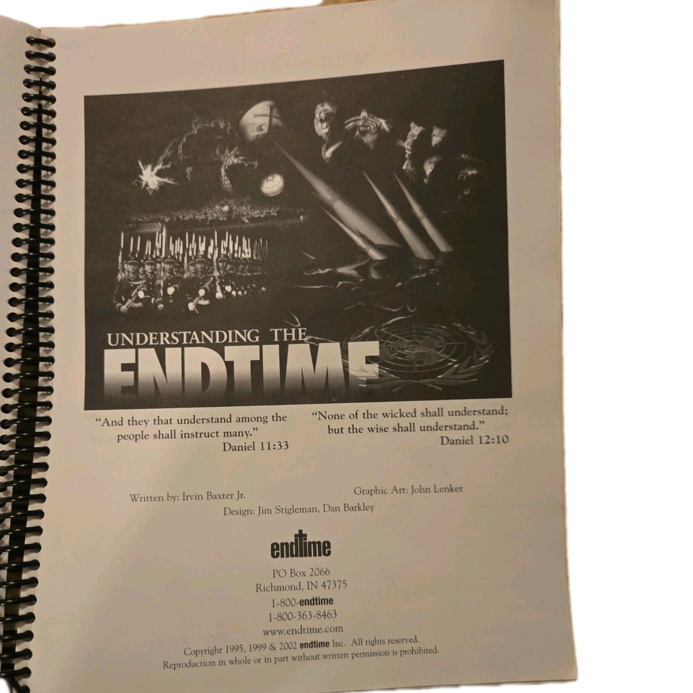 Understanding The Endtime, Level 1, Prophecy Home Bible Study Manual VG Cond