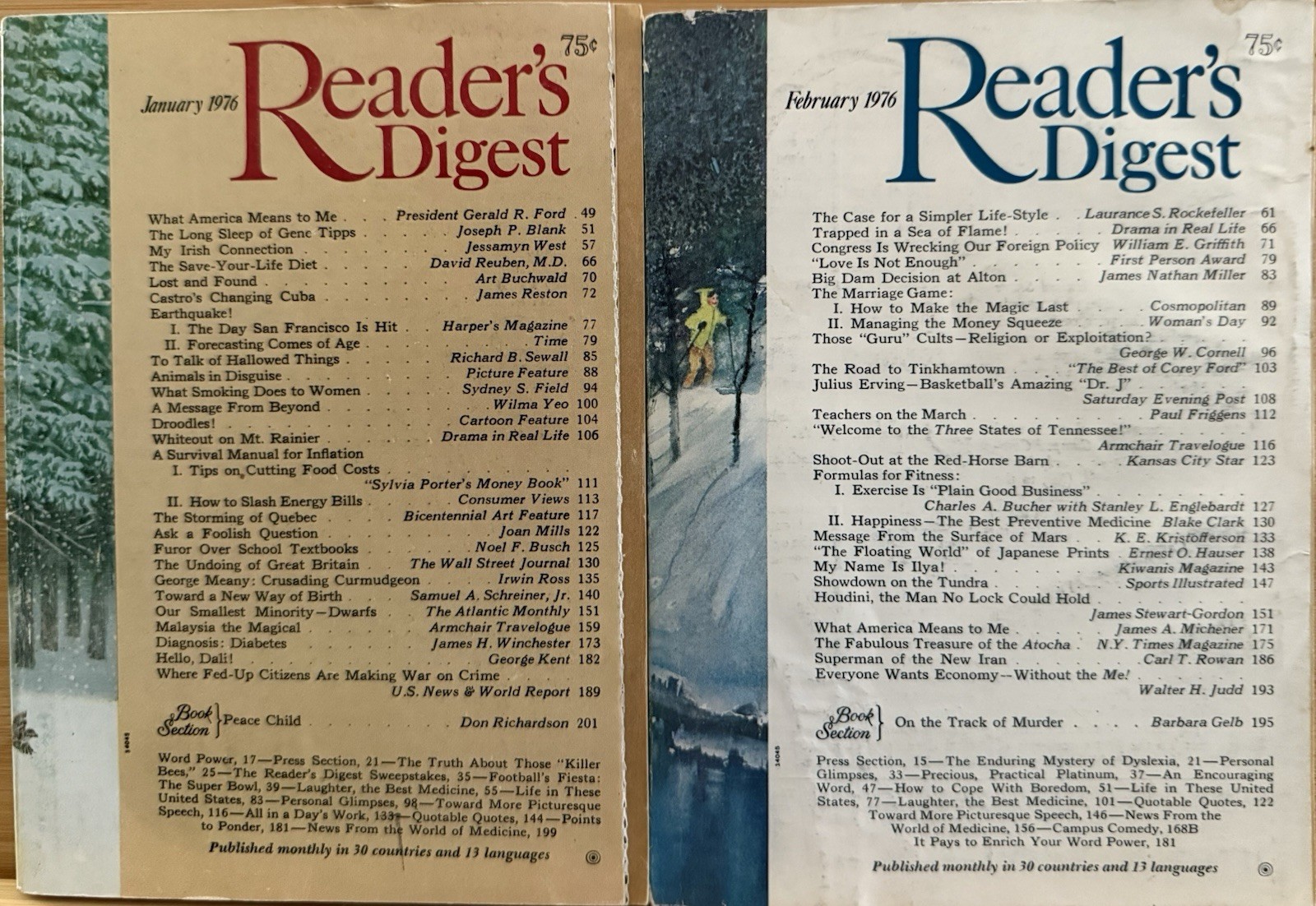 1976 January February READER&rsquo;S DIGEST MAGAZINE Vintage Ageless Fun Retro Shorts