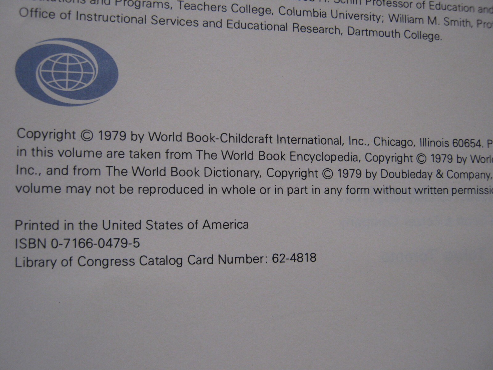 The World Book Yearbook 1979 ,608 pages