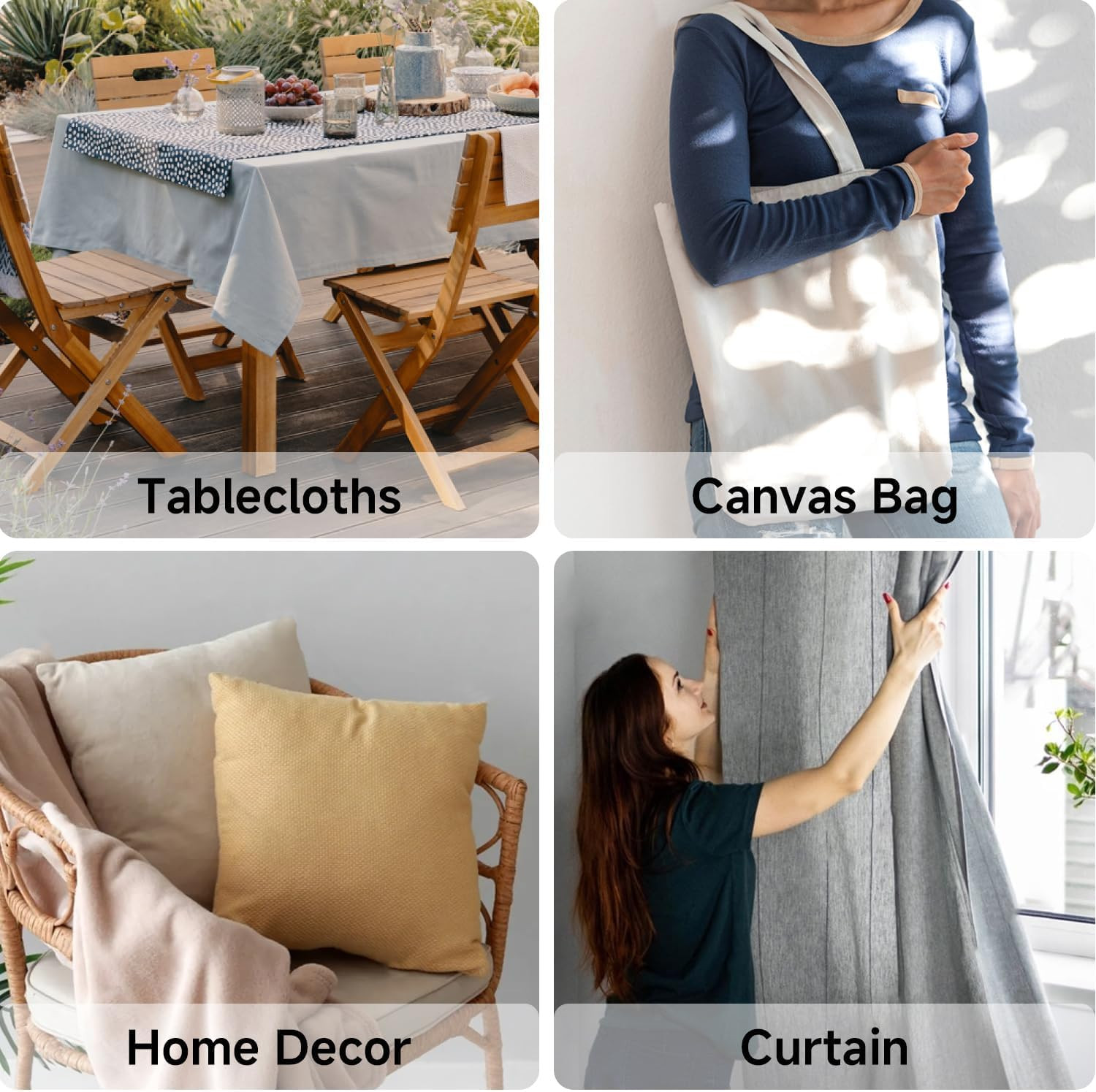 Canvas Fabric by the Yard, 59 » Wide, 10Oz Premium Natural Cotton Duck Canvas Fa