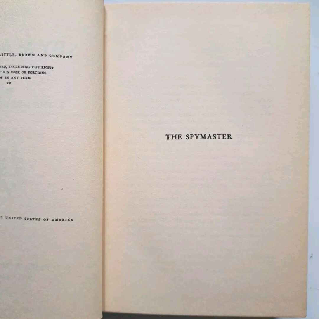 The Spymaster – E. Phillips Oppenheim 1938 Little Brown and Company 300 Pages